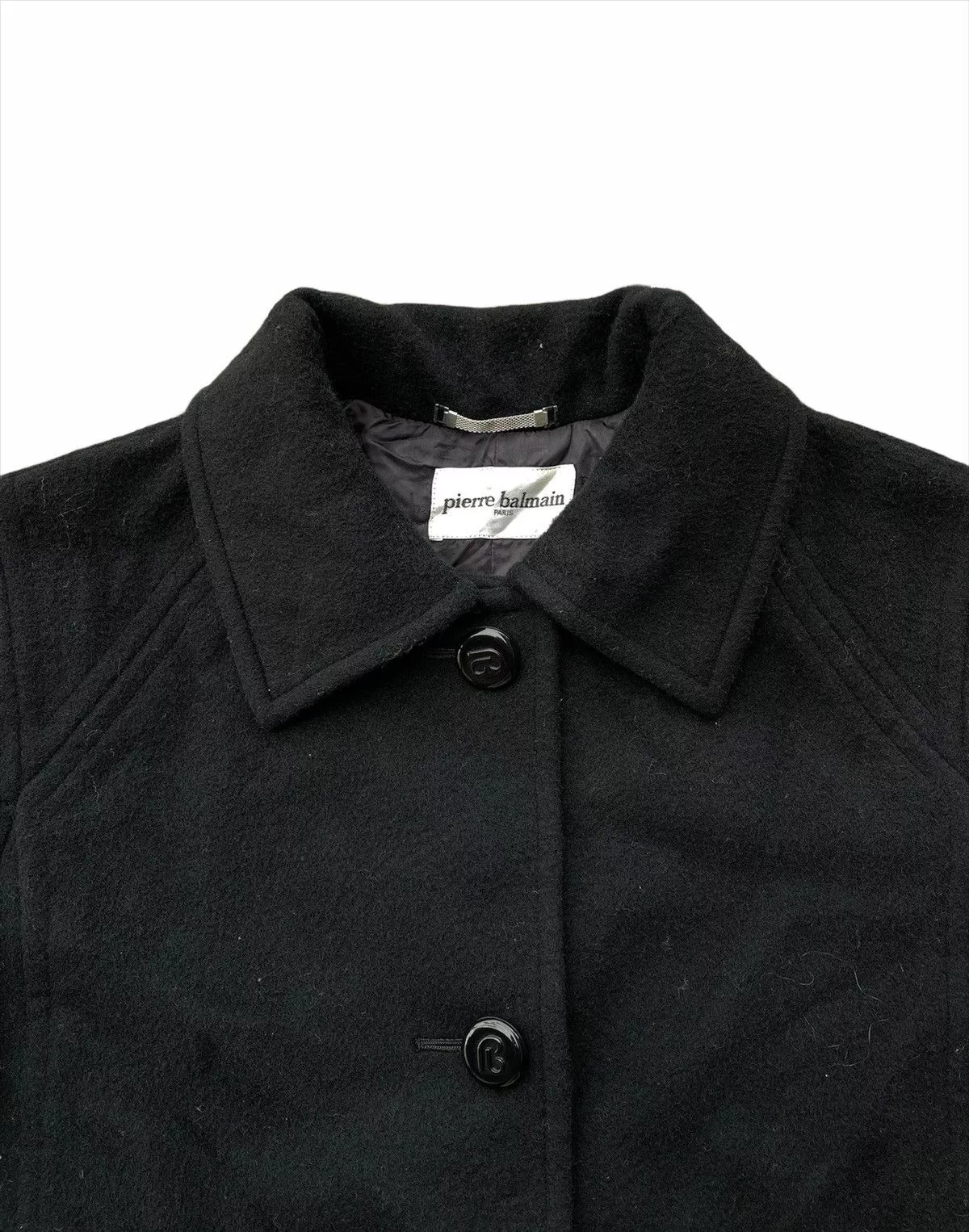 Pierre Balmain Light Jackets Pierre Balmain Wool Long Jacket Black