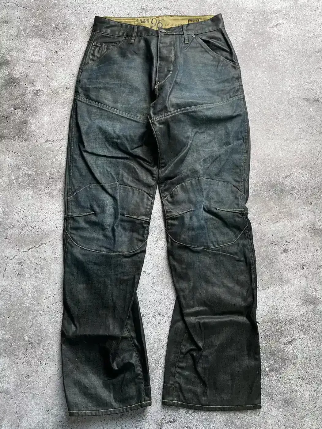 G-Star Casual Pants G-Star × Japanese Brand Gstar Waxed Vintage Jeans Blue Avant-Garde