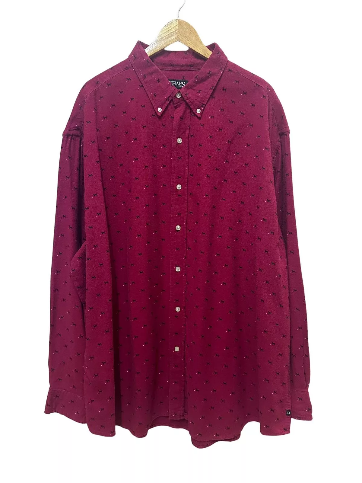 Chaps Ralph Lauren Shirts Button Ups Chaps Ralph Lauren × Polo Ralph Lauren × RRL Ralph Lauren Archive Chaps Overprint Dogs Button Up Shirts Red