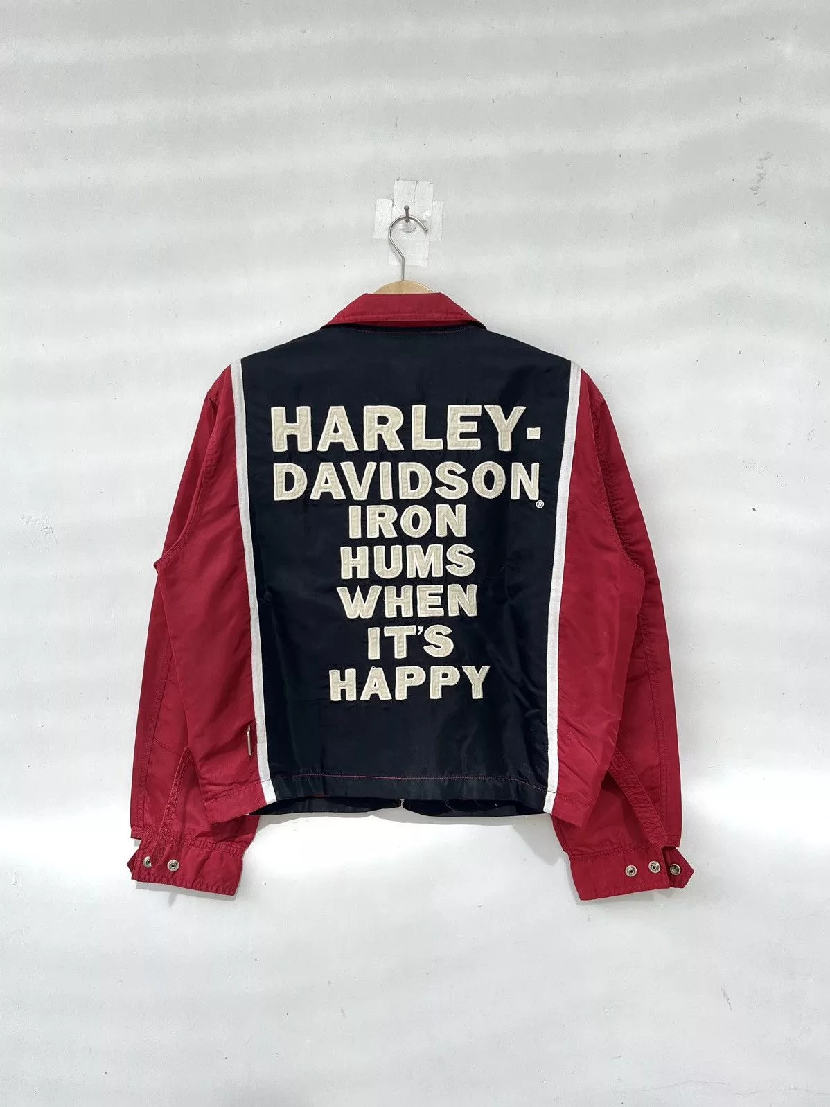 Harley Davidson Light Jackets Harley Davidson × Vintage Harley Davidson ‘IRON HUMS WHEN ITS HAPPY’ Rider Jacket Multi