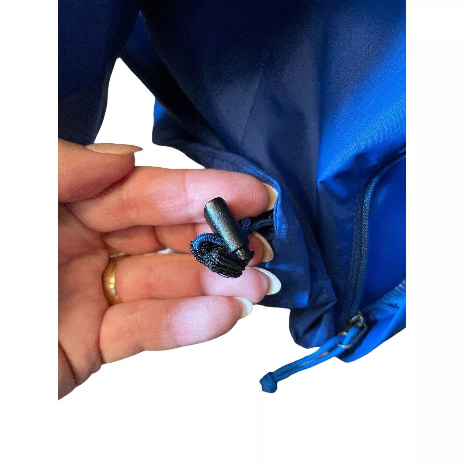 The North Face Light Jackets The North Face Full Zip Blue Nylon Shell Mesh Liner Jacket