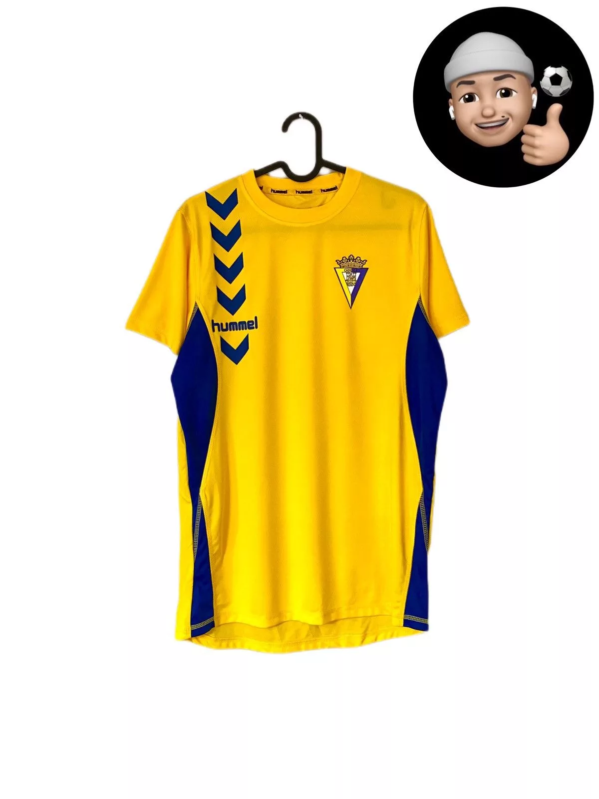 Hummel Jerseys 2015 2016 CF Cadiz Spain Hummel Home Soccer Jersey Camiseta Yellow Sportswear