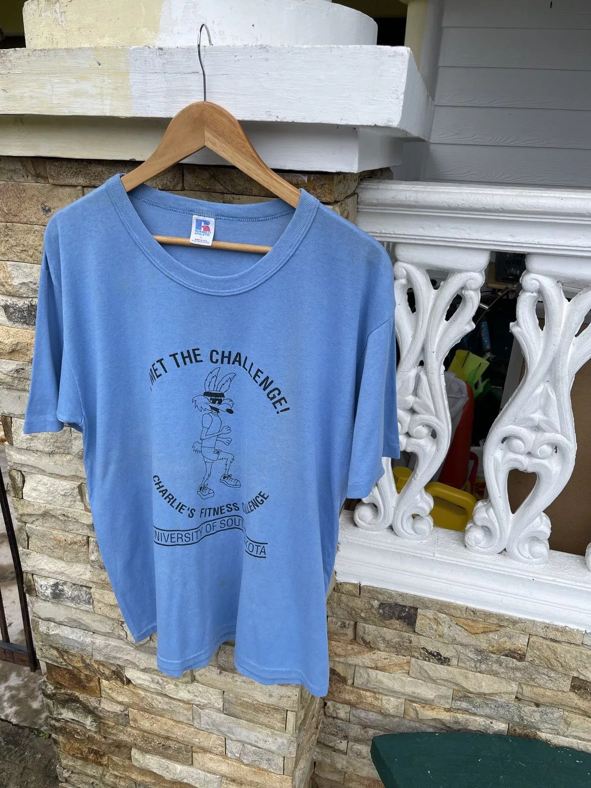 Russell Athletic Short Sleeve T Shirts Russell Athletic × Vintage Last Drop🔥Rare🔥Vintage 90s RUSSELL ATHLETIC T Shirt Blue