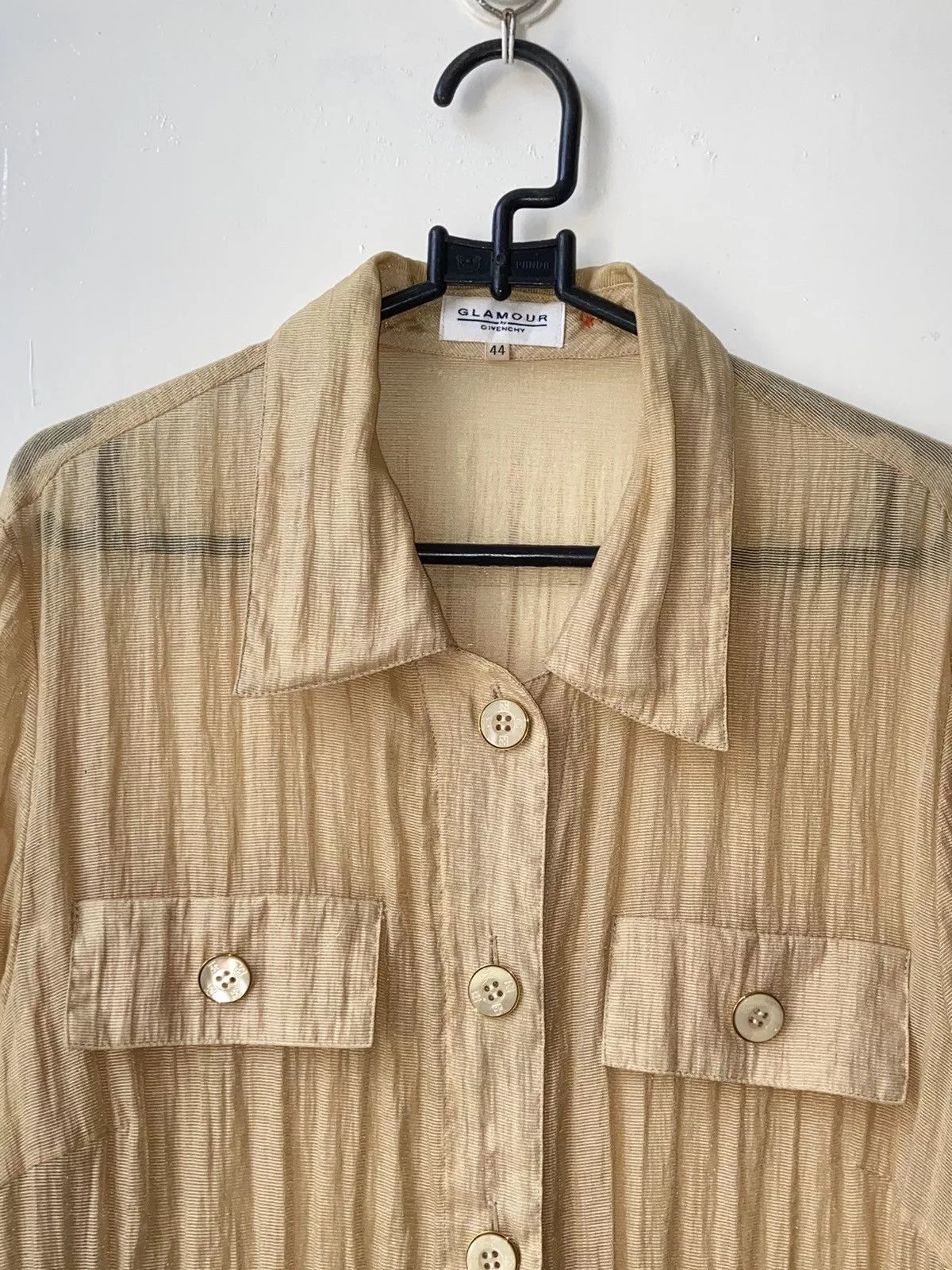 Givenchy Shirts Button Ups GLAMOUR GIVENCHY Gold Mesh Shirt