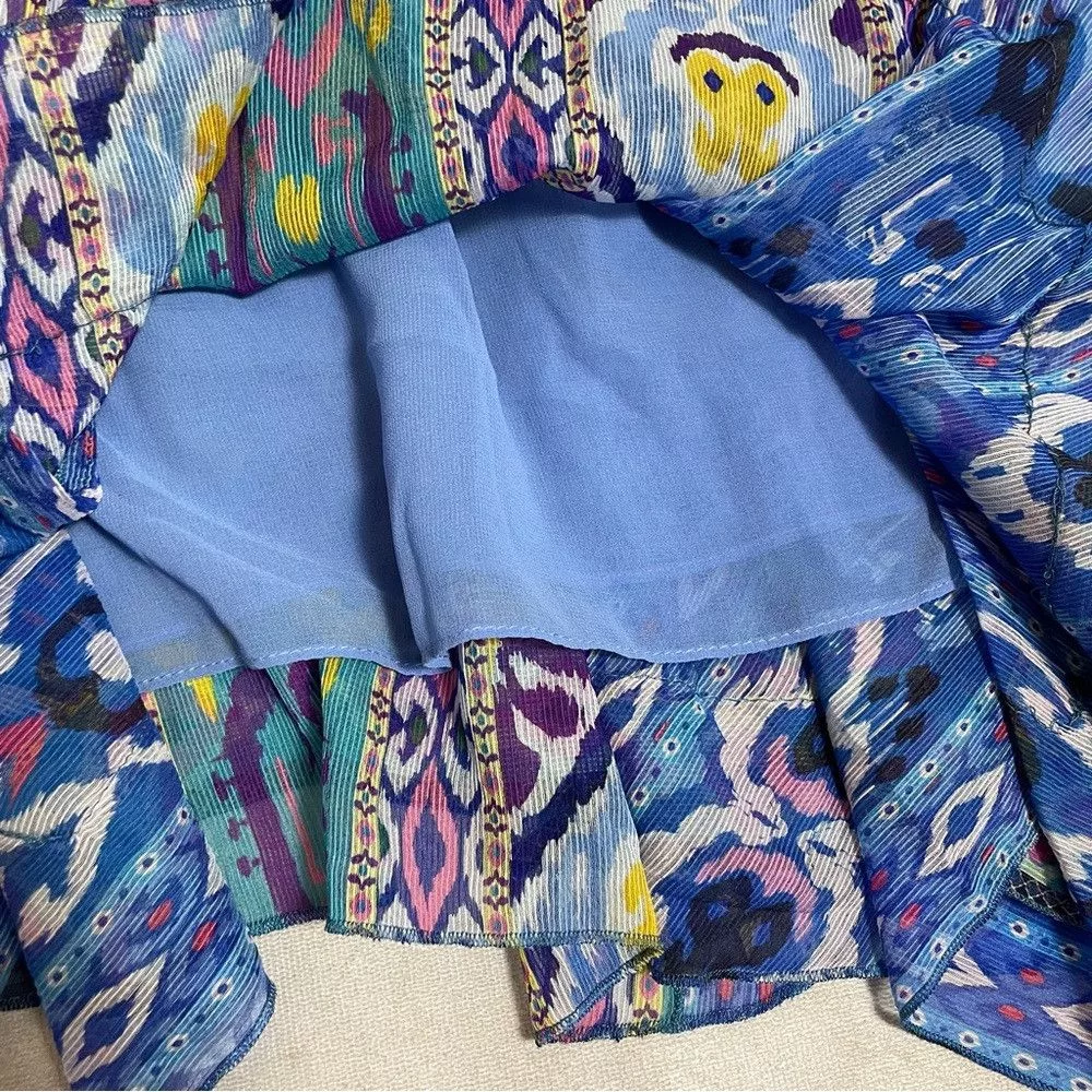 Zara Mini Skirts NWT New Zara Printed Mini Skirt Size S Blue