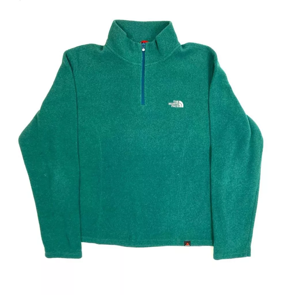 The North Face Sweatshirts The North Face Green Fleece Sweatshirt Half Zip