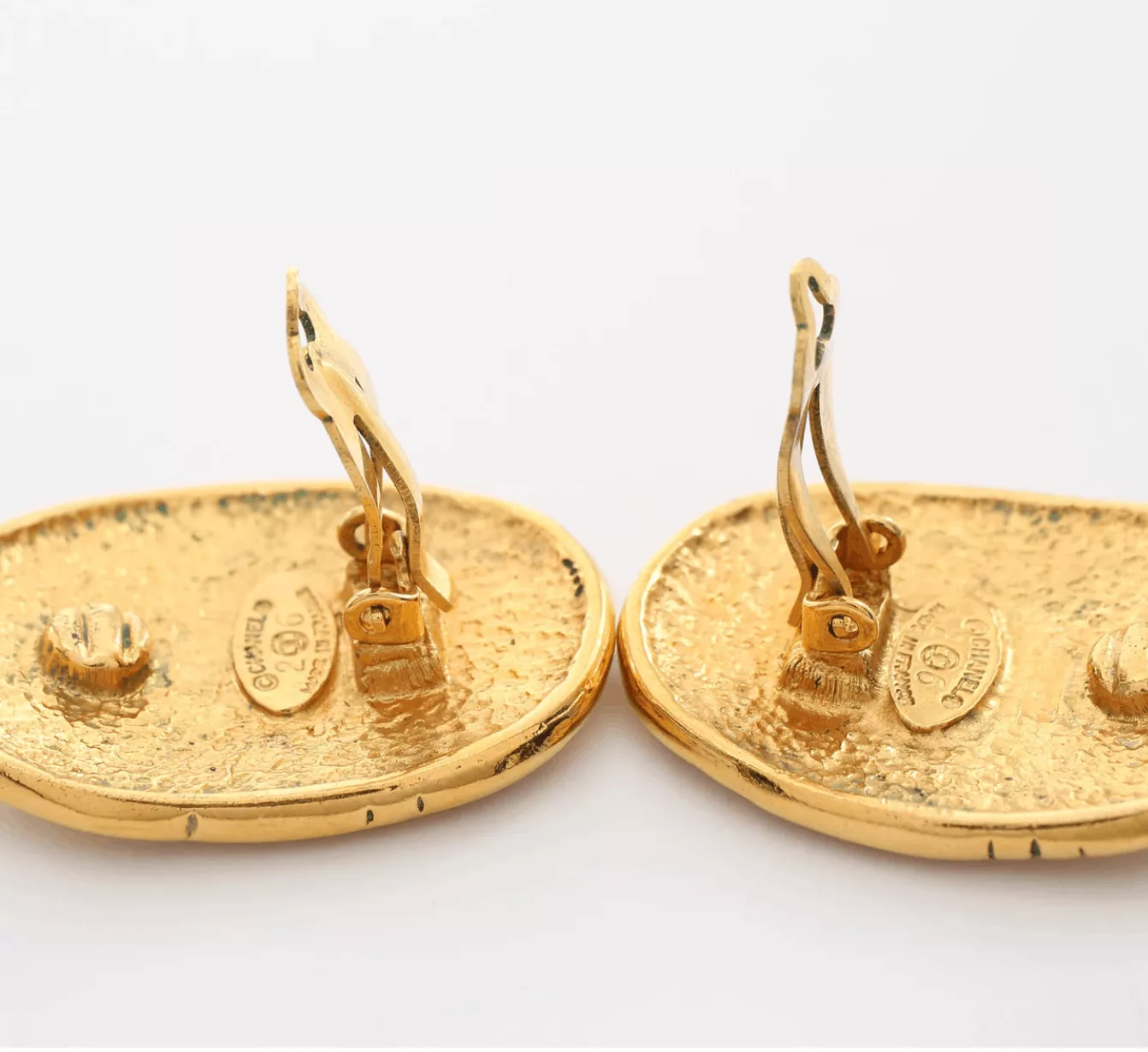 Chanel Earrings Chanel Crown Gold Clip on Earrings AUTHENTIC