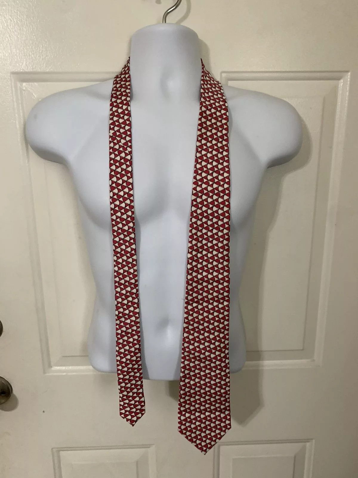 Paul Smith Ties Pocketsquares Paul Smith Geo print silk Tie Red