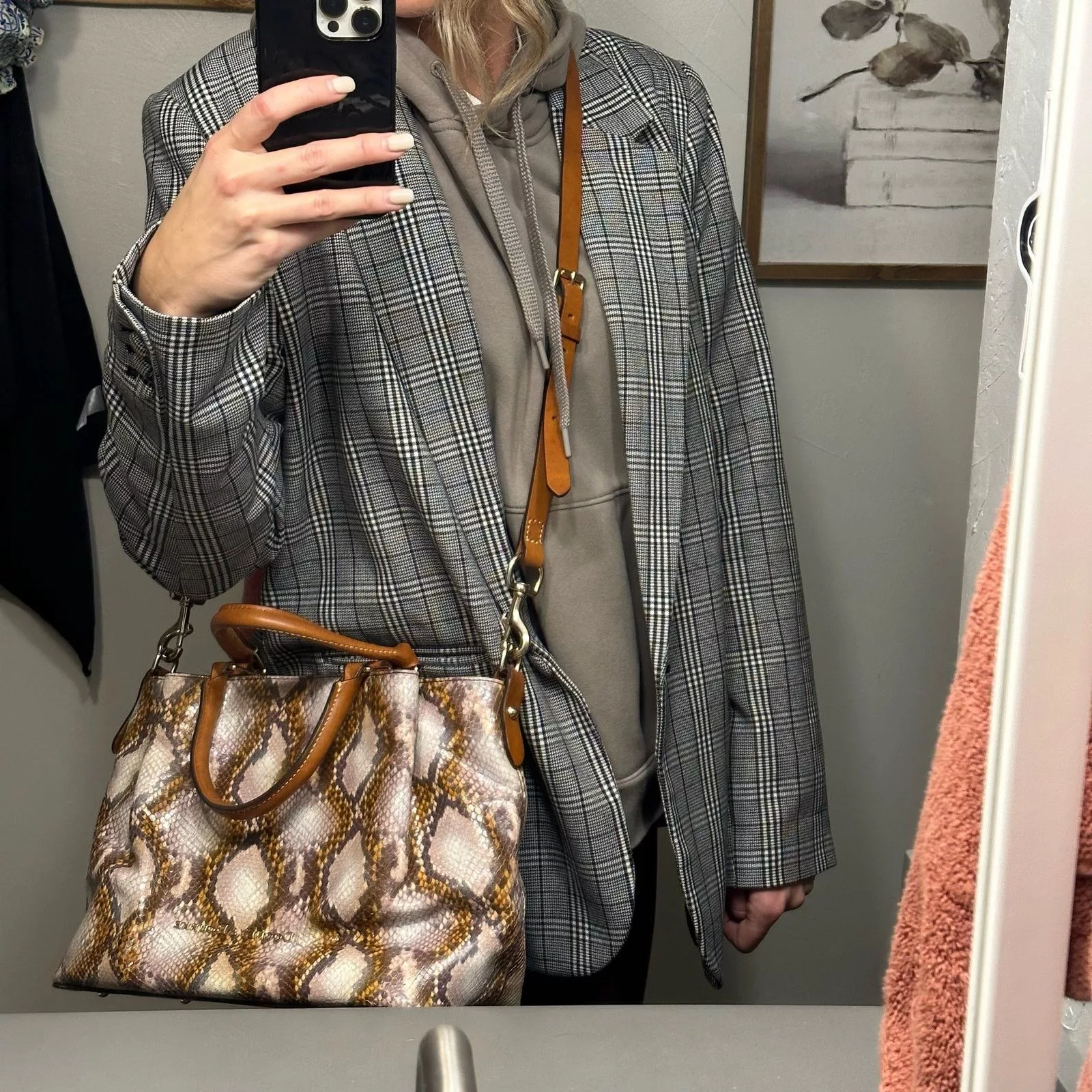 Dooney & Bourke Crossbody Bags Dooney & Bourke City Python Embossed Leather Barlow Satchel Multi