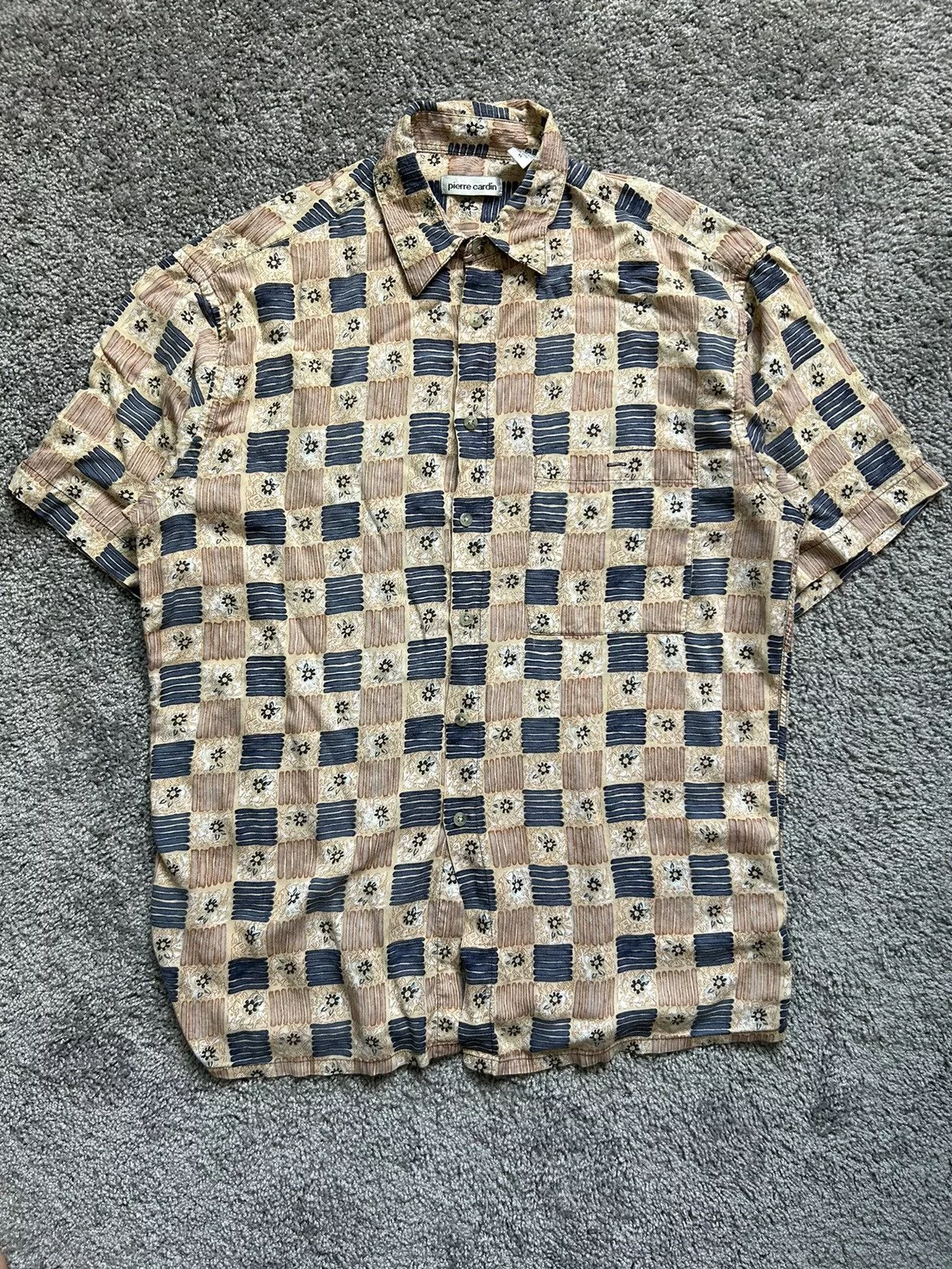 Pierre Cardin Shirts Button Ups Pierre Cardin × Vintage Vintage 70s/80s Rayon AOP Button Up Pierre Cardin Korea Multi