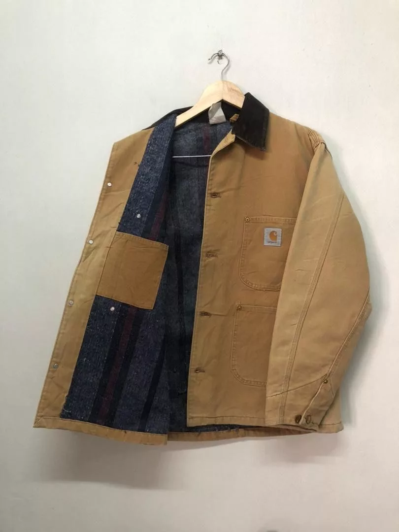 Carhartt Denim Jackets Carhartt × Vintage Vintage Carhartt Faded Colour Jackets Yellow Streetwear