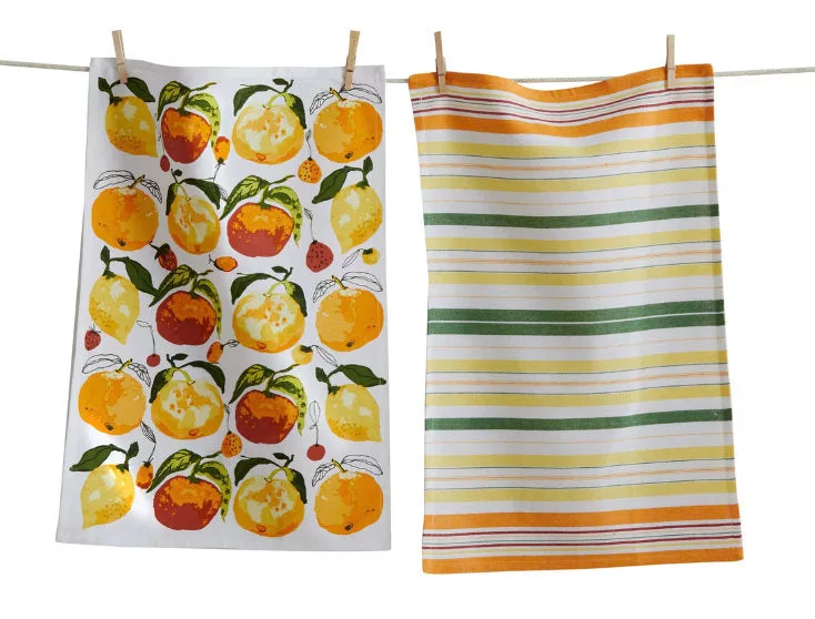 Citrus Fruit Dishtowel S/2