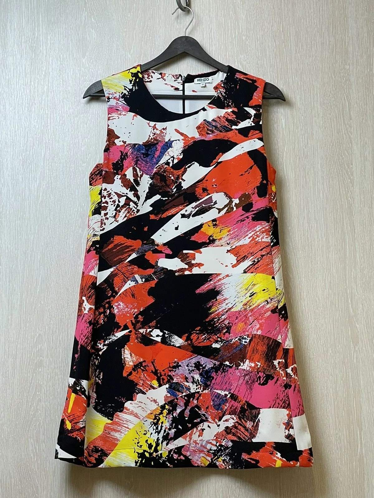 Designer Mini Dresses Designer × Kenzo KENZO Sleeveless Abstract Mini Dress Multi