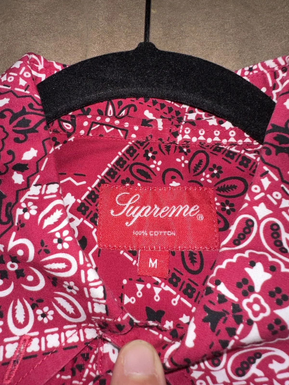 Supreme Shirts Button Ups Supreme Red Paisley button up short sleeve