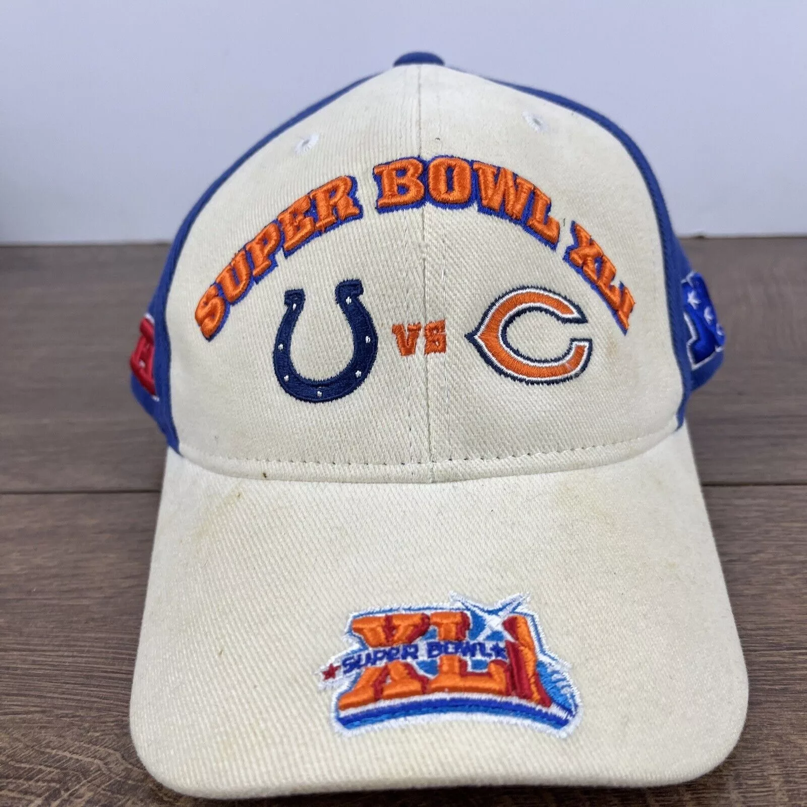 Other Hats Other Super Bowl XLI Hat Colts Bears Tan Brown Hat Adjustable Adul