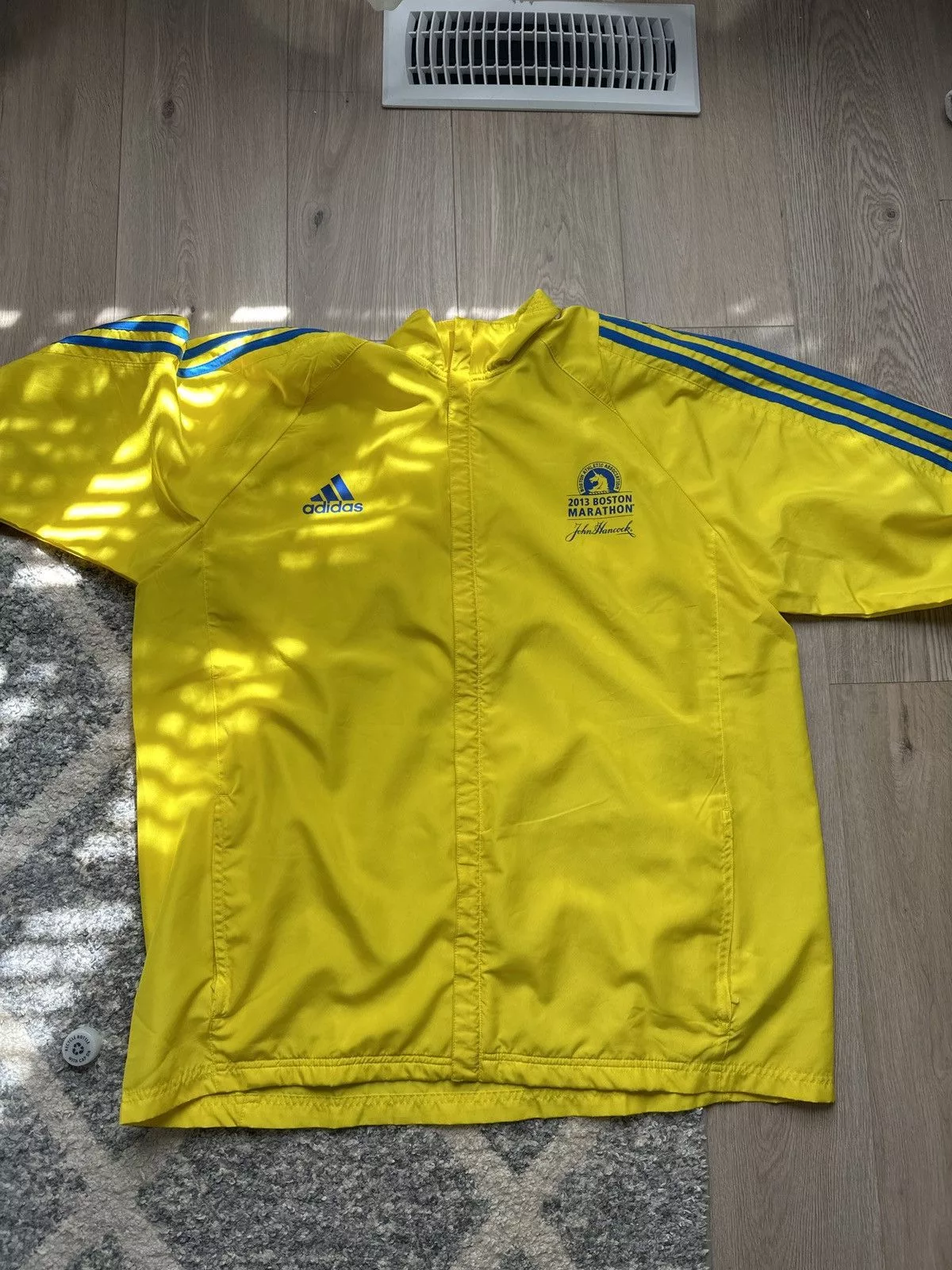 Adidas Raincoats Adidas Boston Marathon Jacket 2013 Yellow