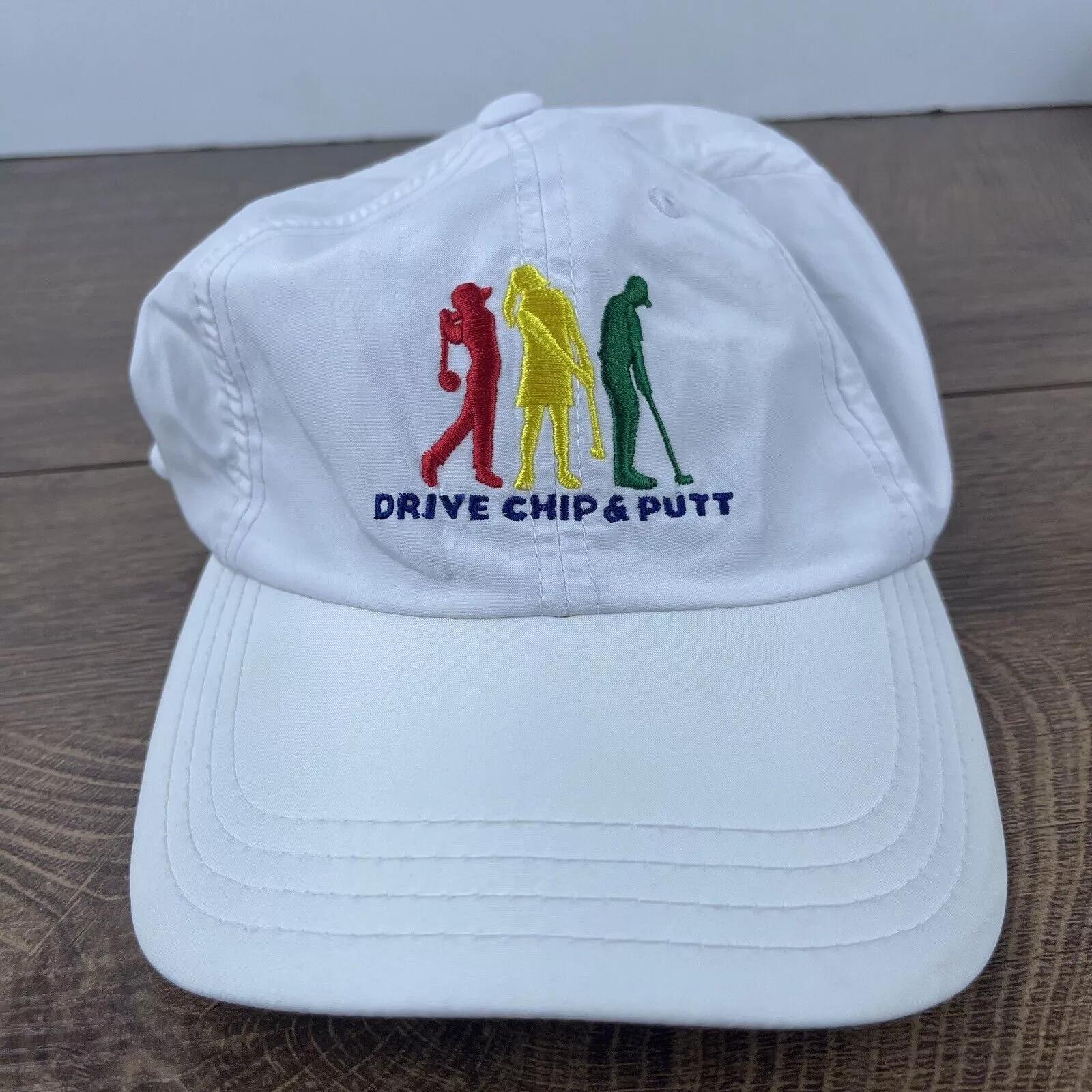 Other Hats Other Golf Hat Drive Chip Put Adjustable Hat White Adjustable Hat