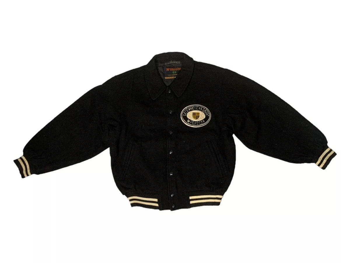 McGregor Bombers Rare Design Vintage McGregor Wool Jackets Black