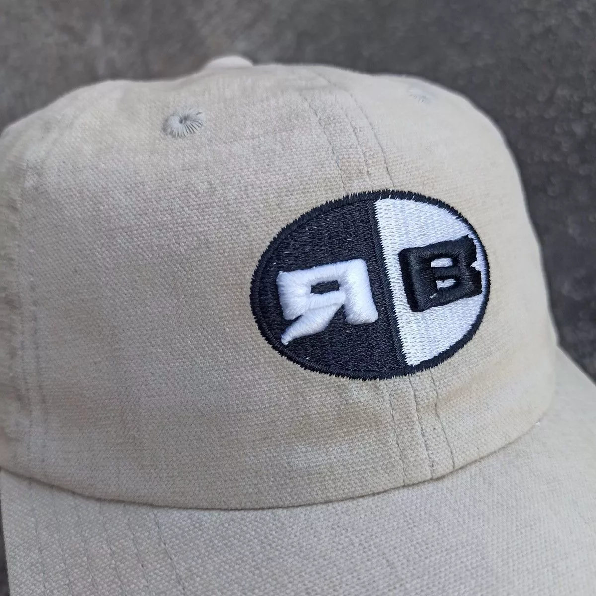 Other Hats Other Vintage 100% catton initials RB roller Blade cap White