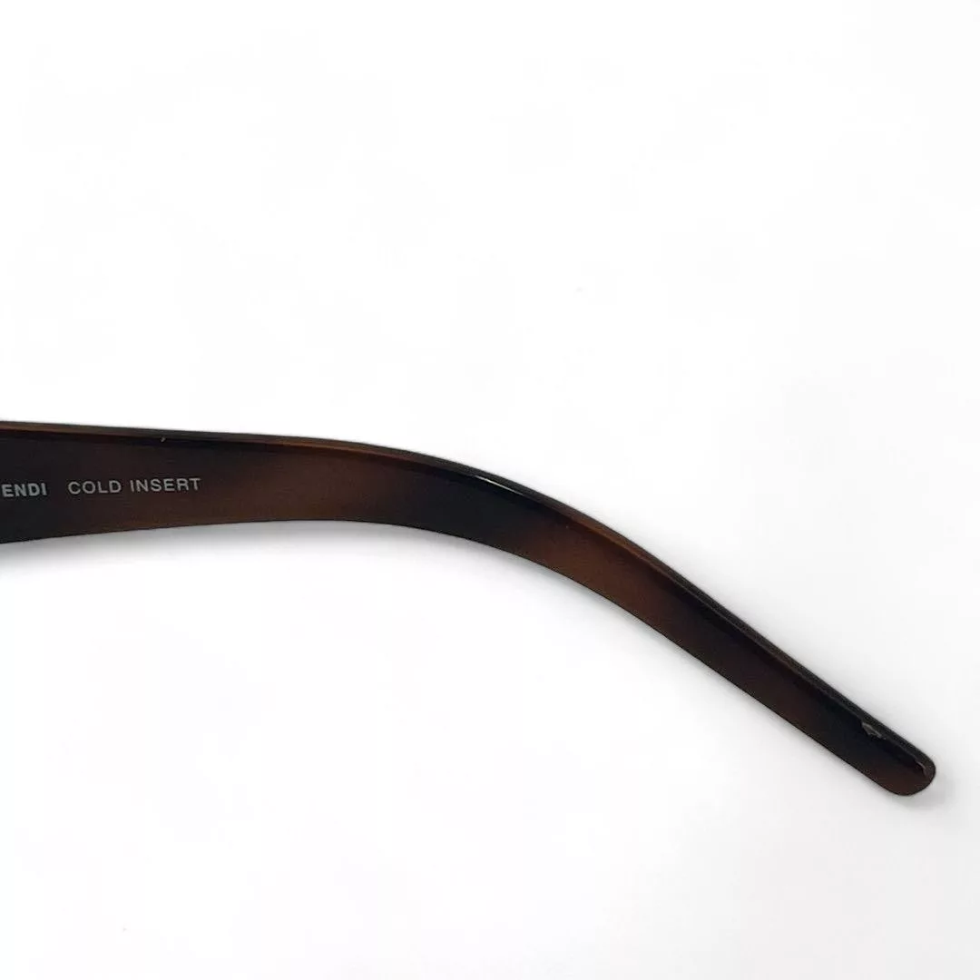 Fendi Glasses Fendi - Sunglasses Brown Zucca Pattern Plastic