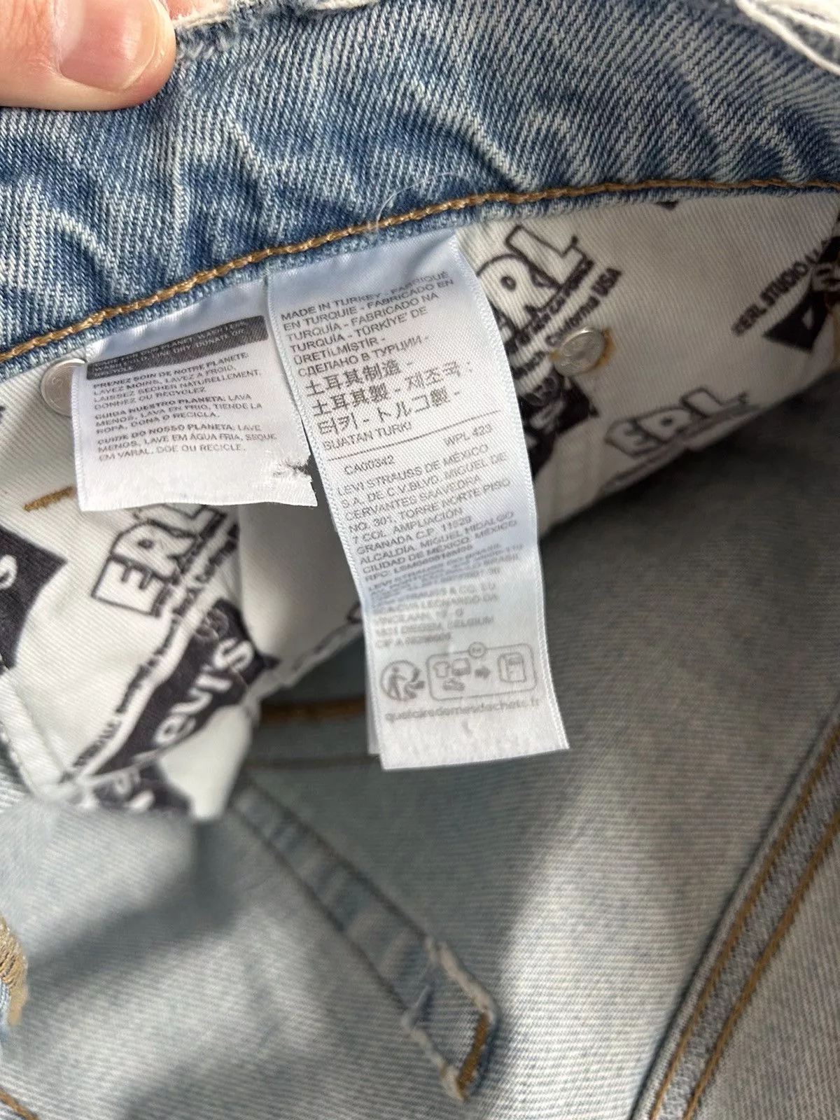ERL Denim ERL Baggy distressed skate denim Blue