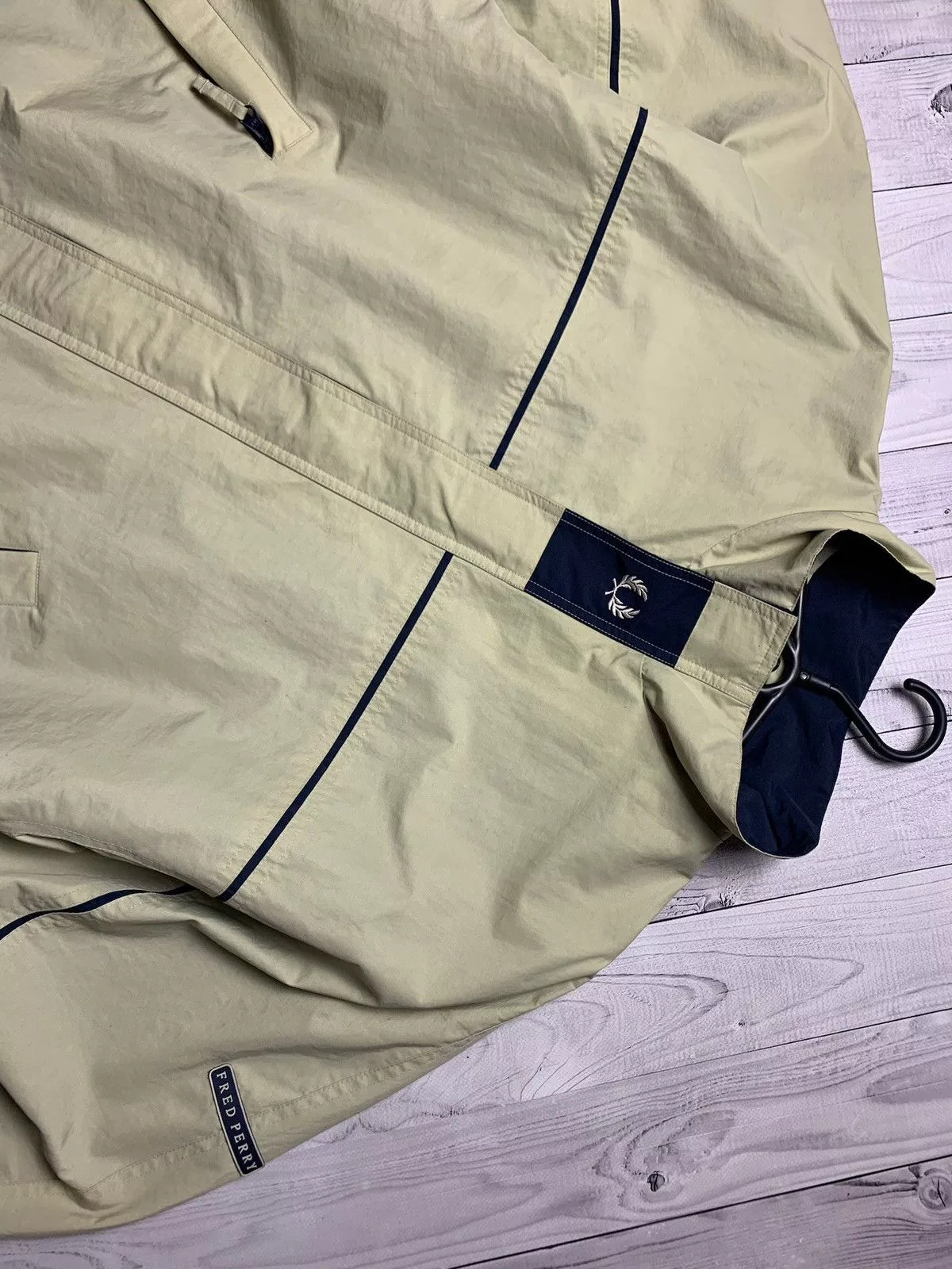 Fred Perry Light Jackets Fred Perry × Vintage Vintage Jacket Fred Perry size L Beige Streetwear