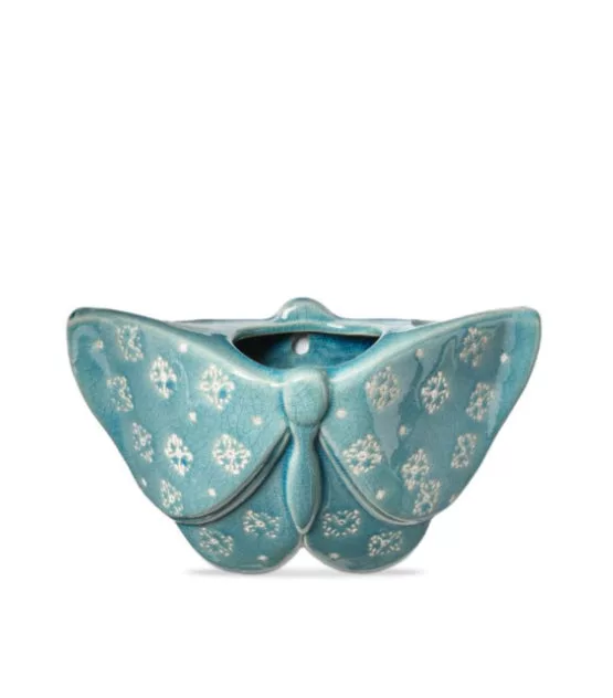Aqua Butterfly Wall Planter