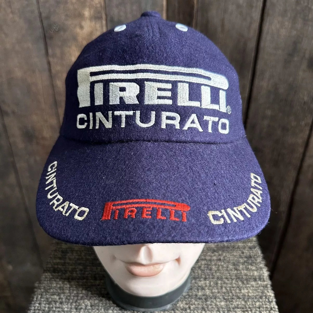 Pirelli Hats Pirelli × Sports Specialties × Vintage Vintage Pirelli Cinturato Wool Hats Blue