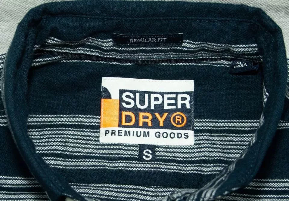 Superdry Shirts Button Ups SUPERDRY SHIRT SHORT SLEEVE COTTON SIZE S EXCL Gray