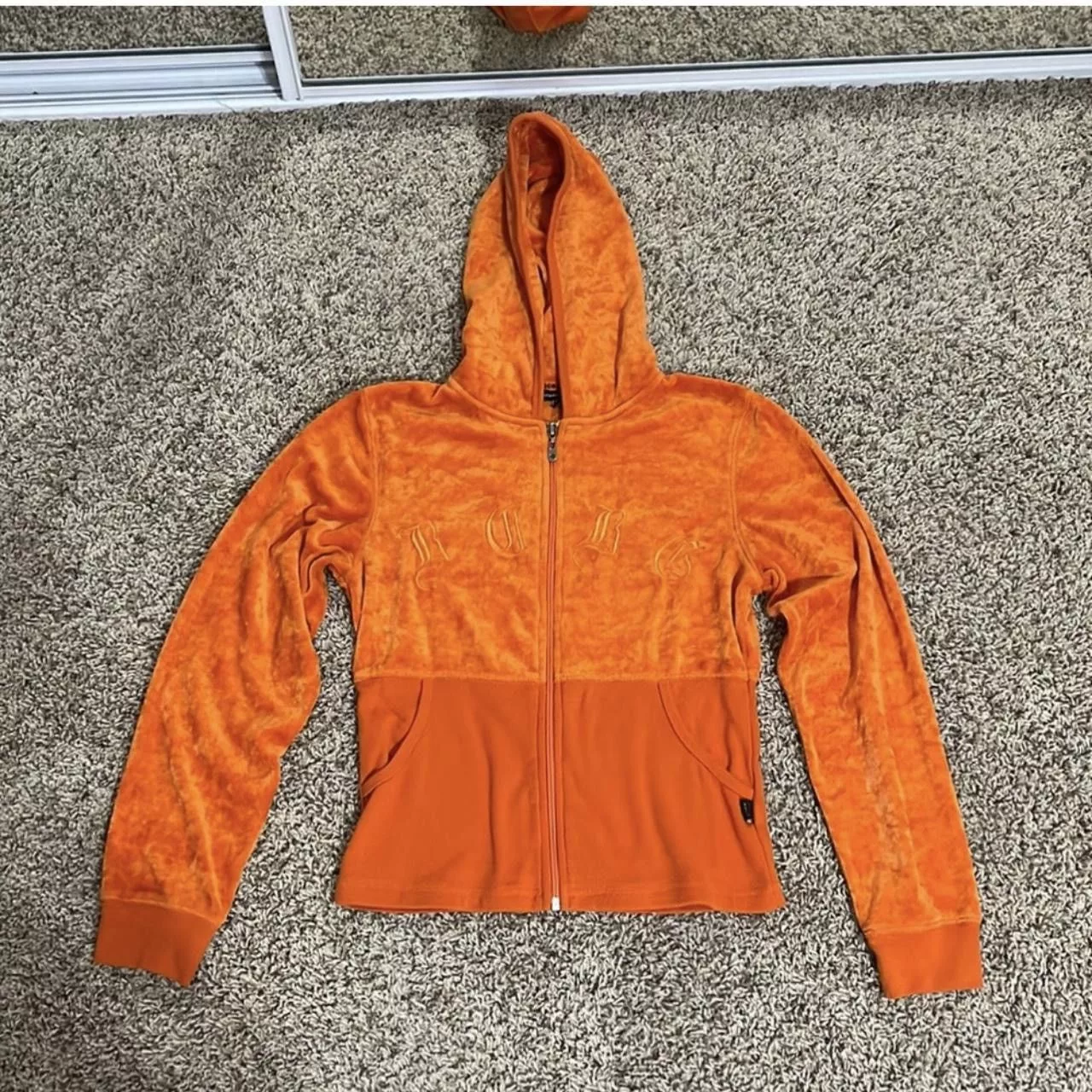 Bcbgmaxazria Sweatshirts Bcbgmaxazria × Vintage Y2K BCBG Zipup Orange