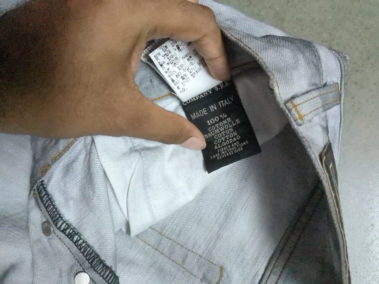 GREY STONE ISLAND DENIM Gray