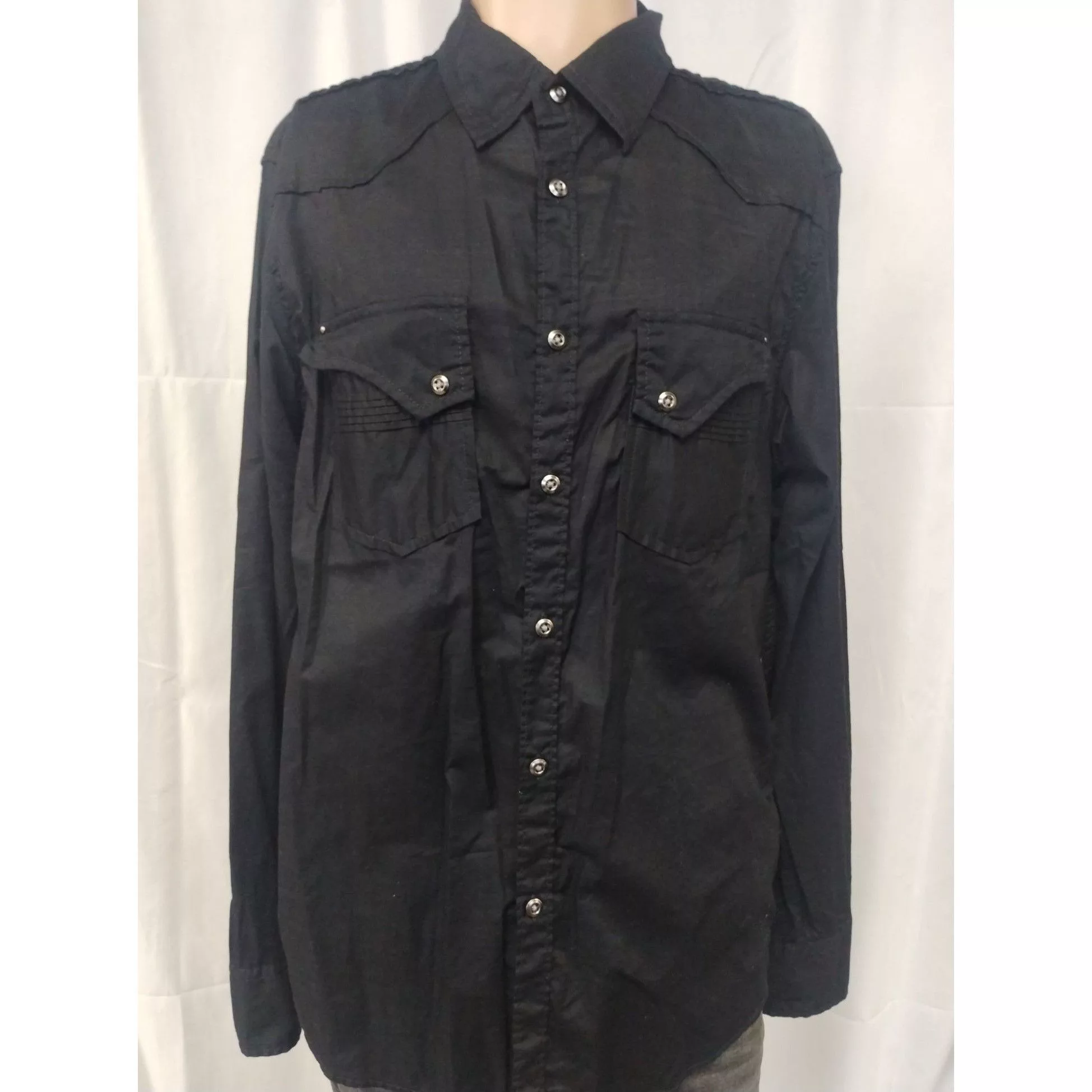 Guess Shirts Button Ups GbyGuess Men's Black Shirt/Button up/Long Sleeve SzL SKU3301
