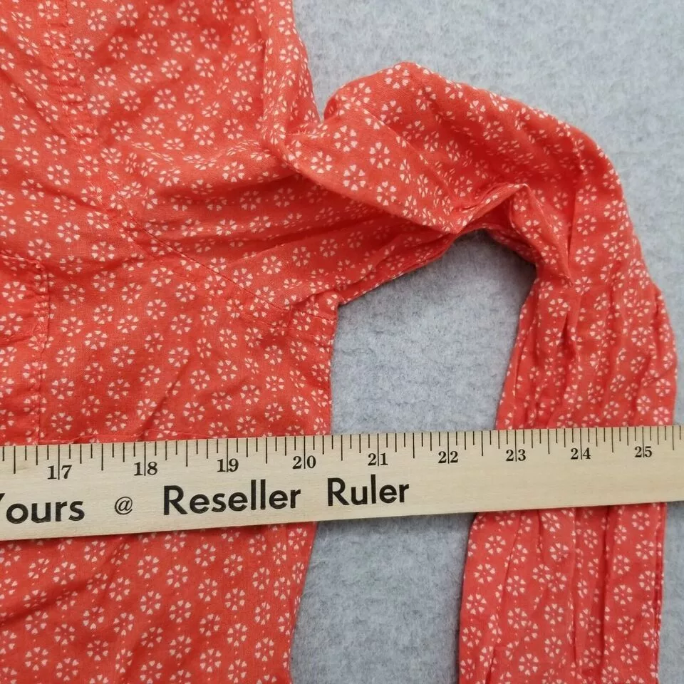 Old Navy Button Ups Old Navy Shirt Womens Large Floral Button Up Long Sleeve Red
