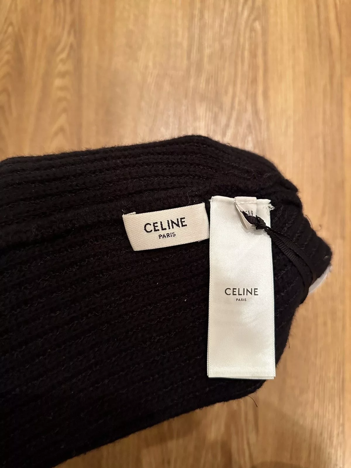Celine Hats Celine × Hedi Slimane Celine Sequin beanie boy doll Hedi Silmane Black