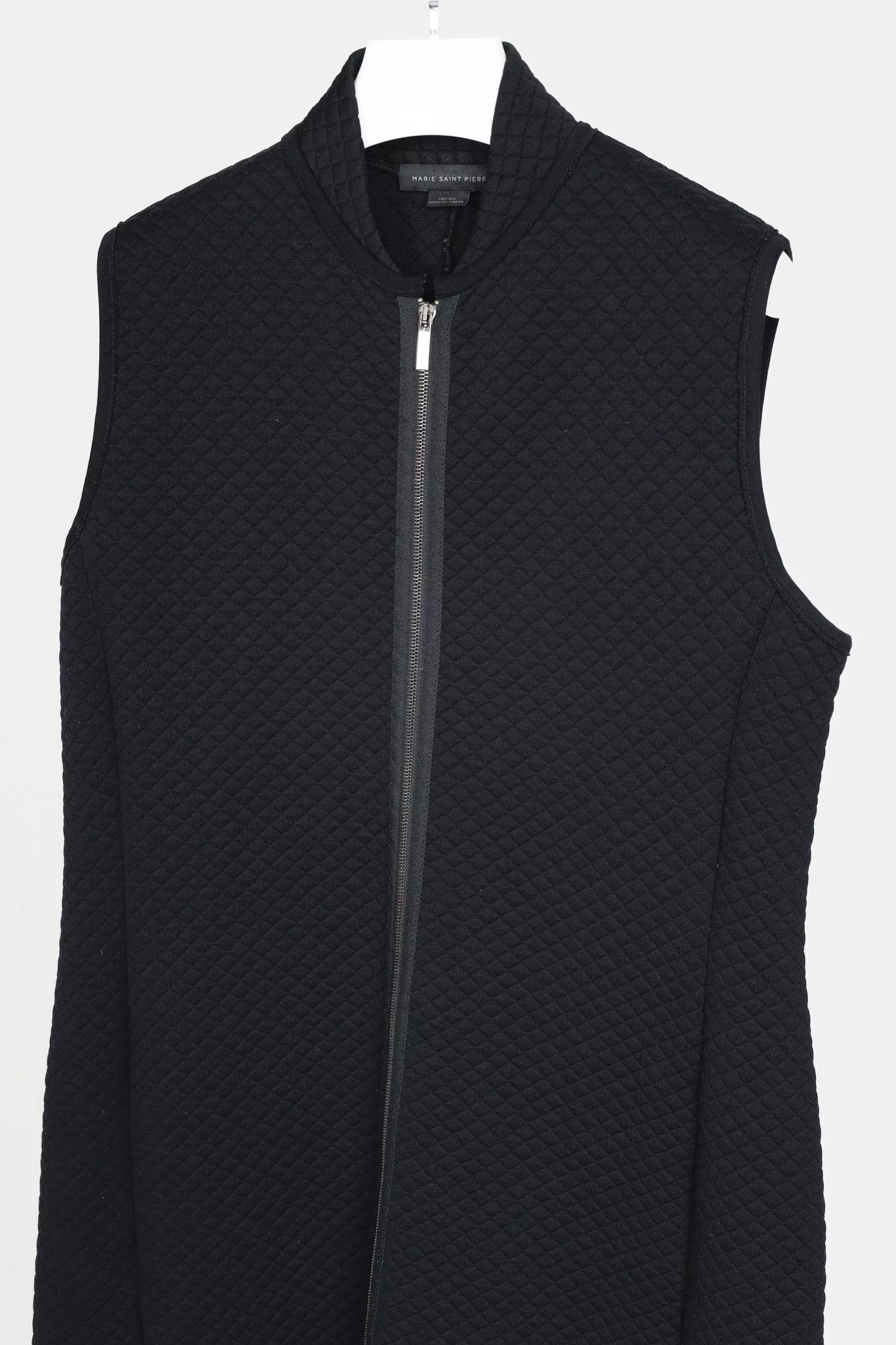 Marie Saint Pierre Vests Marie Saint Pierre Black Quilted Maxi Vest