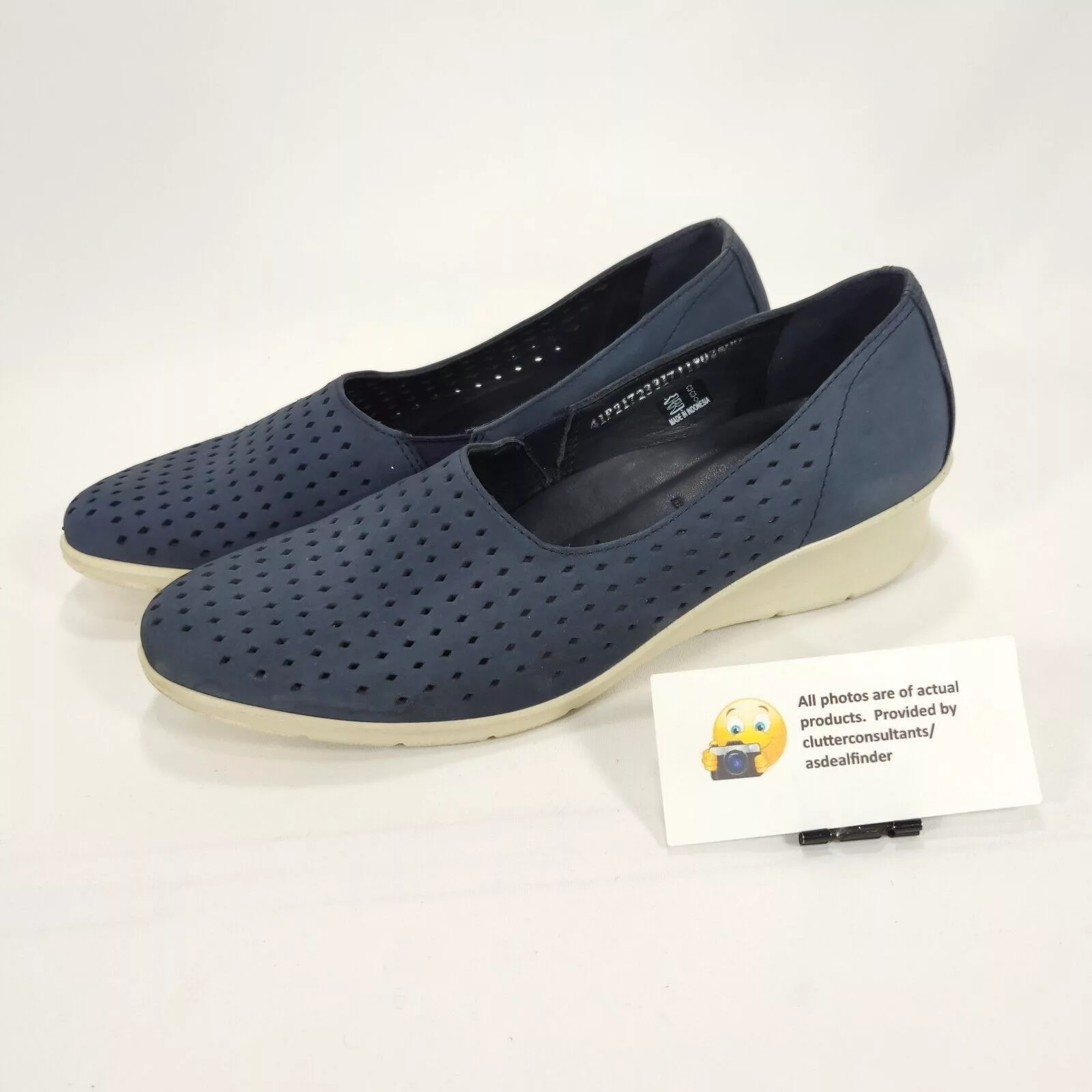 Ecco Flats Ecco Suede Ballet Flat Womens Size 10.5 41 P2172331711202400 Blue