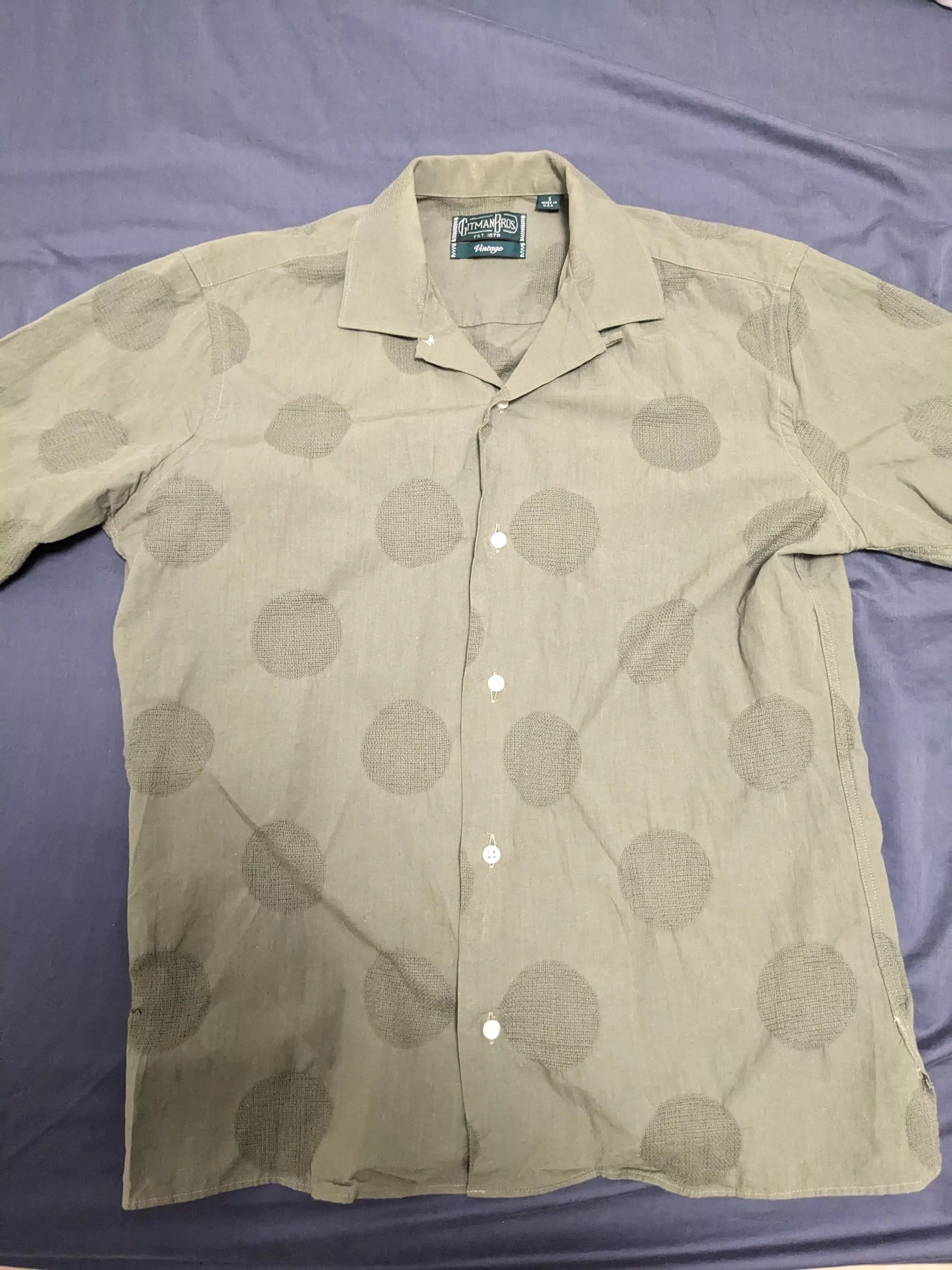 Gitman Bros. Vintage Shirts Button Ups Gitman Bros. Vintage gitman vintage camp shirt Green