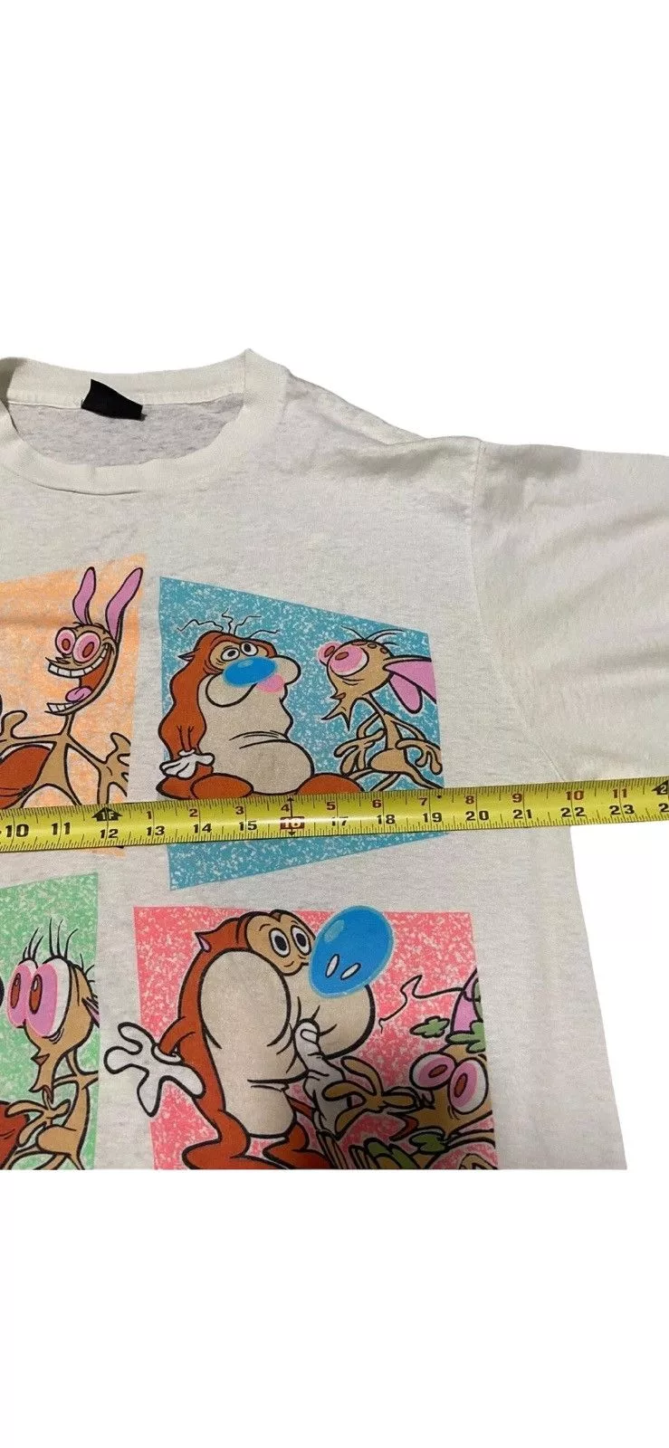 Changes Short Sleeve T Shirts Changes × Nickelodeon × Vintage Vintage 1991 Ren & Stimpy Nickelodeon T Shirt Size XL White