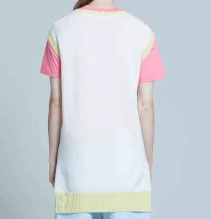 Marni Sweaters Marni o1srvl11e0624 Crewneck in Pink/Yellow Multi
