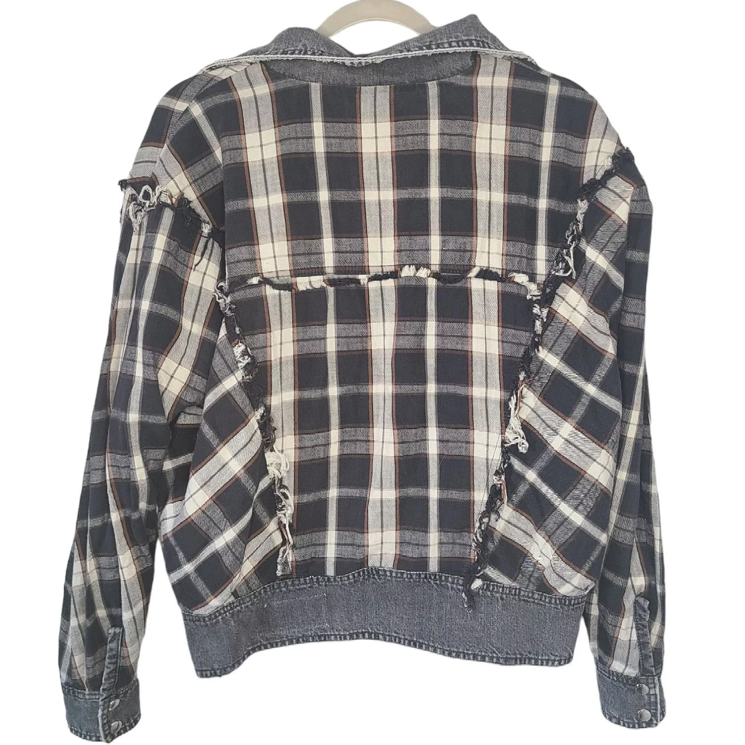 Retrofete Coats Retrofete RETROFÊTE Ellie reversible distressed denim jacket Gray