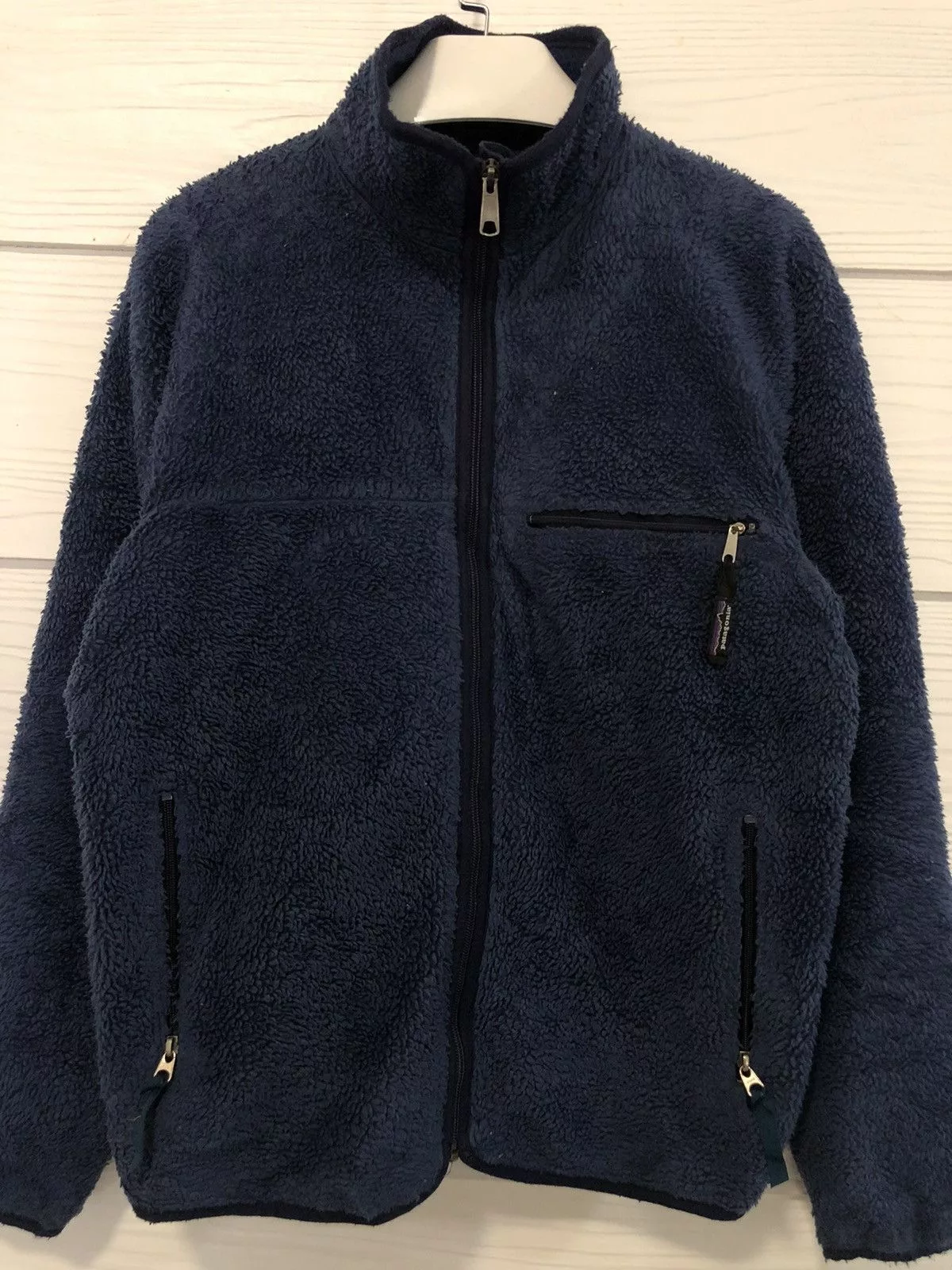 Patagonia Light Jackets Patagonia × Vintage Vintage Patagonia 1st edition deep pile retro-x fleece Blue
