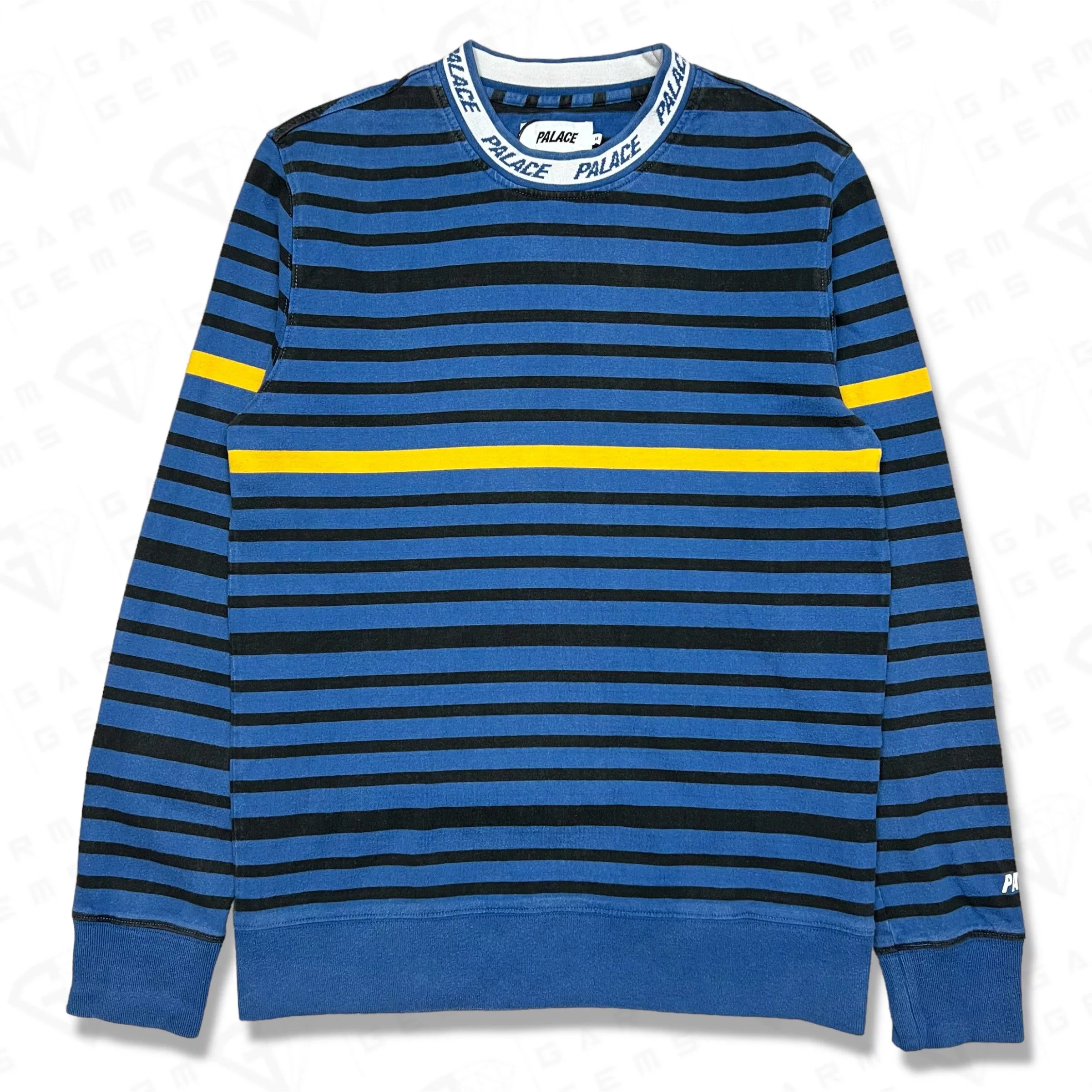 Palace Long Sleeve T Shirts Palace Logo Neck Top Blue