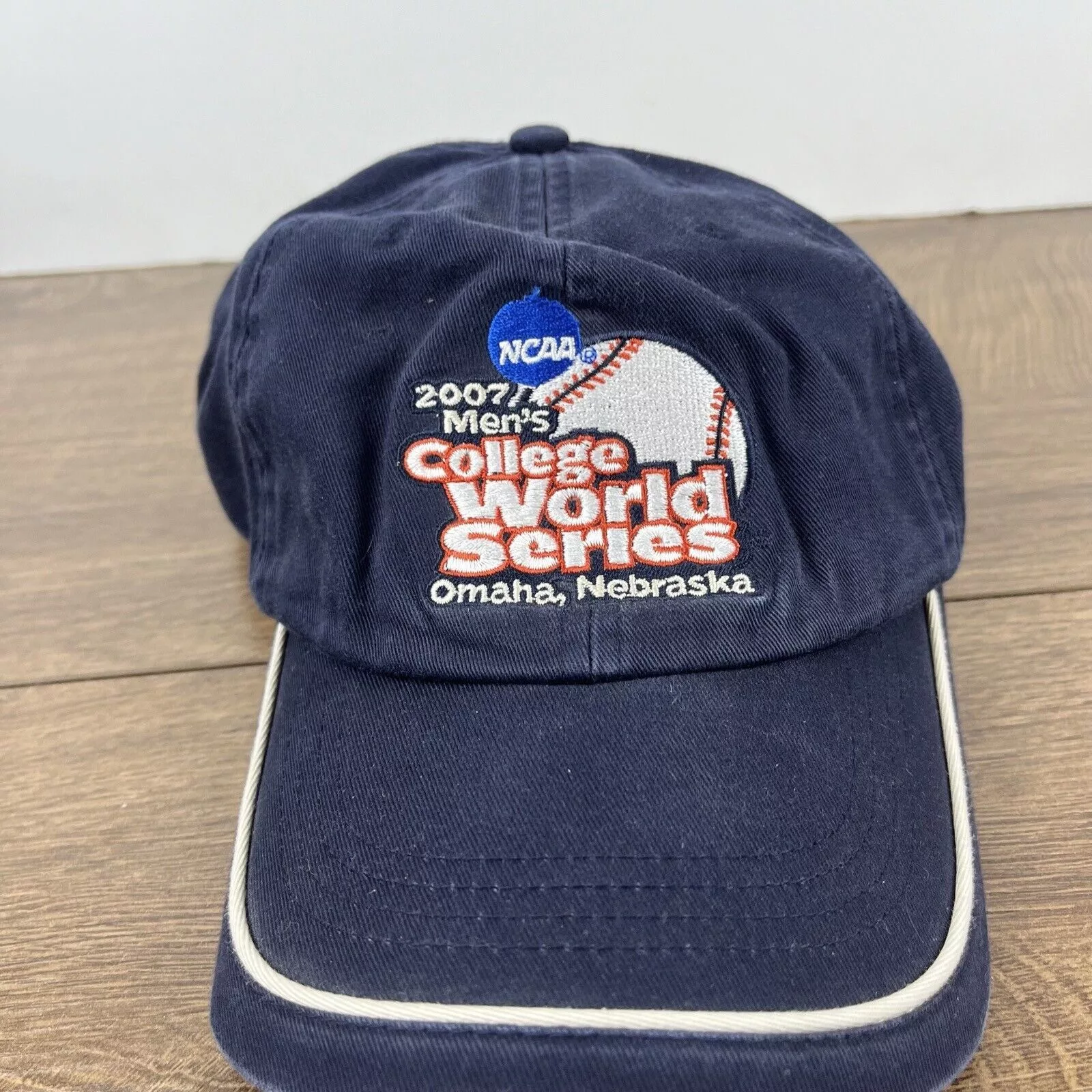 Other Hats Other 2007 Mens College World Series Hat Blue Cap Adjustable Blue