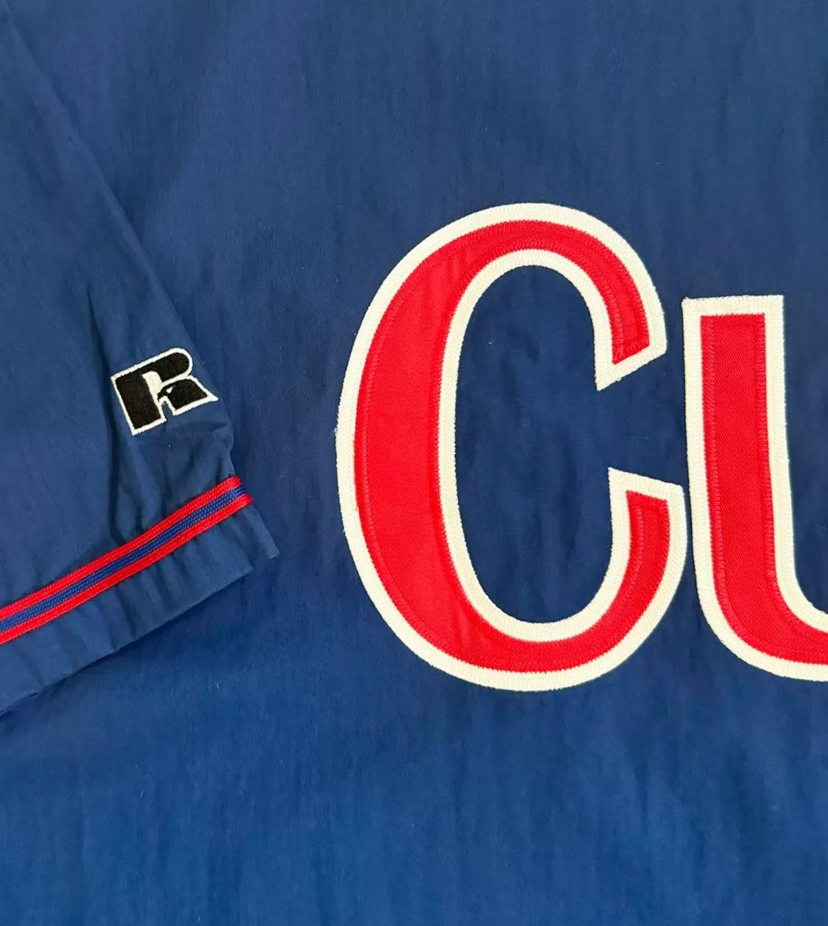 Russell Athletic Jerseys Vintage Russell Athletic Chicago Cubs Full Zip Jersey XL Blue