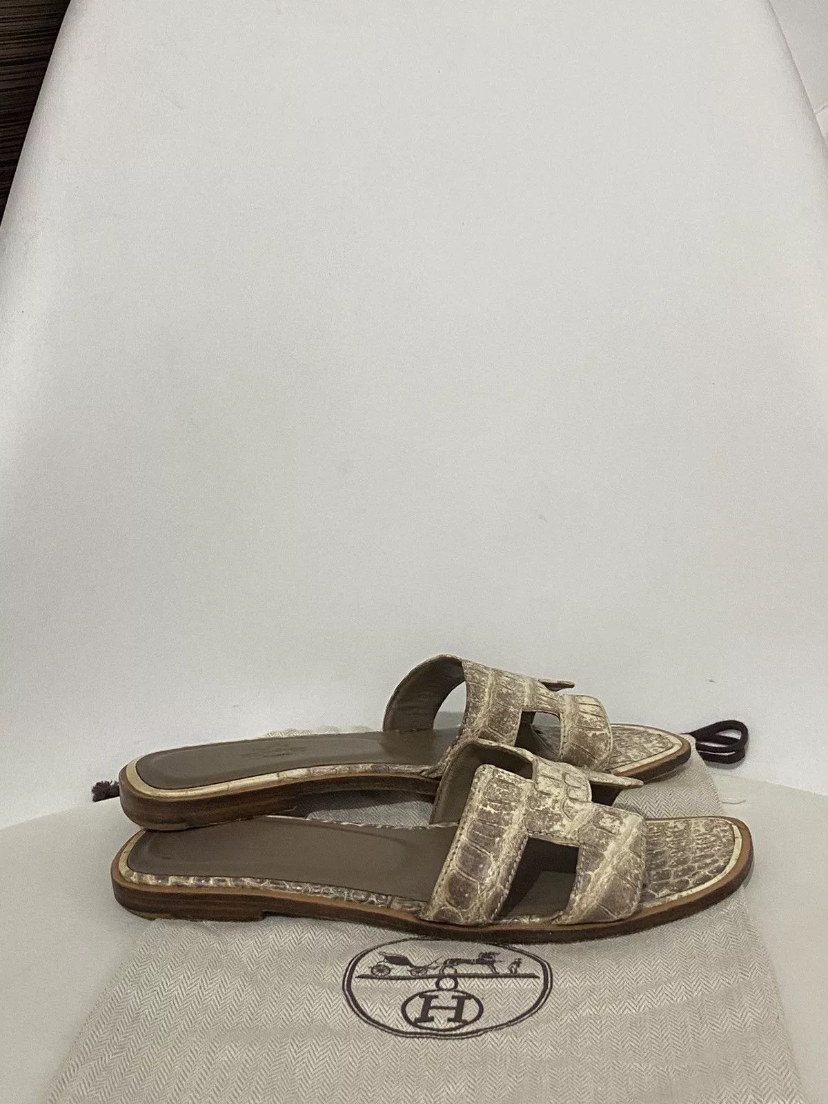 Hermes Sandals Hermes Hermès Oran Himalayan Beige
