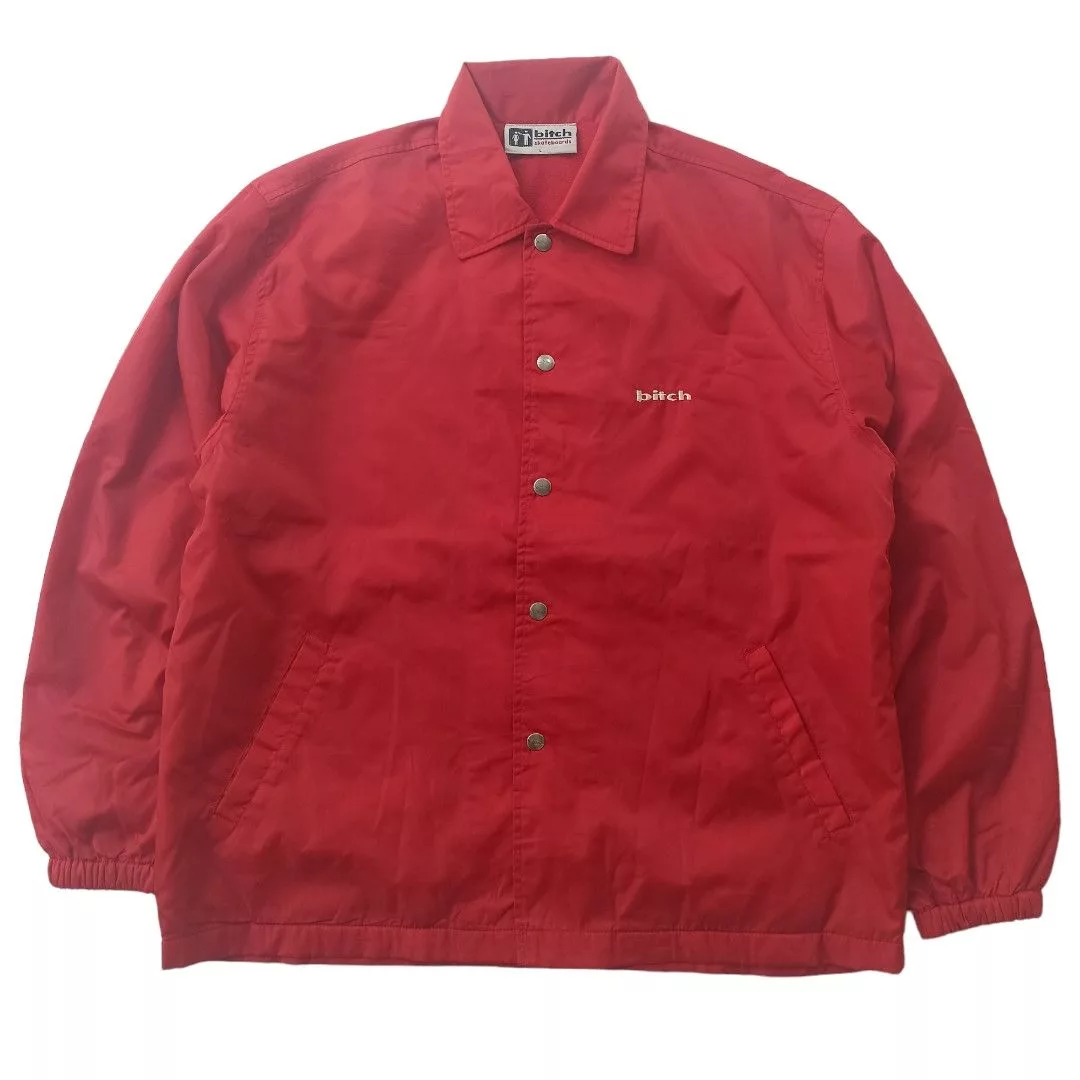 Other Light Jackets Other Vintage 90s Bitch Skateboard Coach Jacket Red