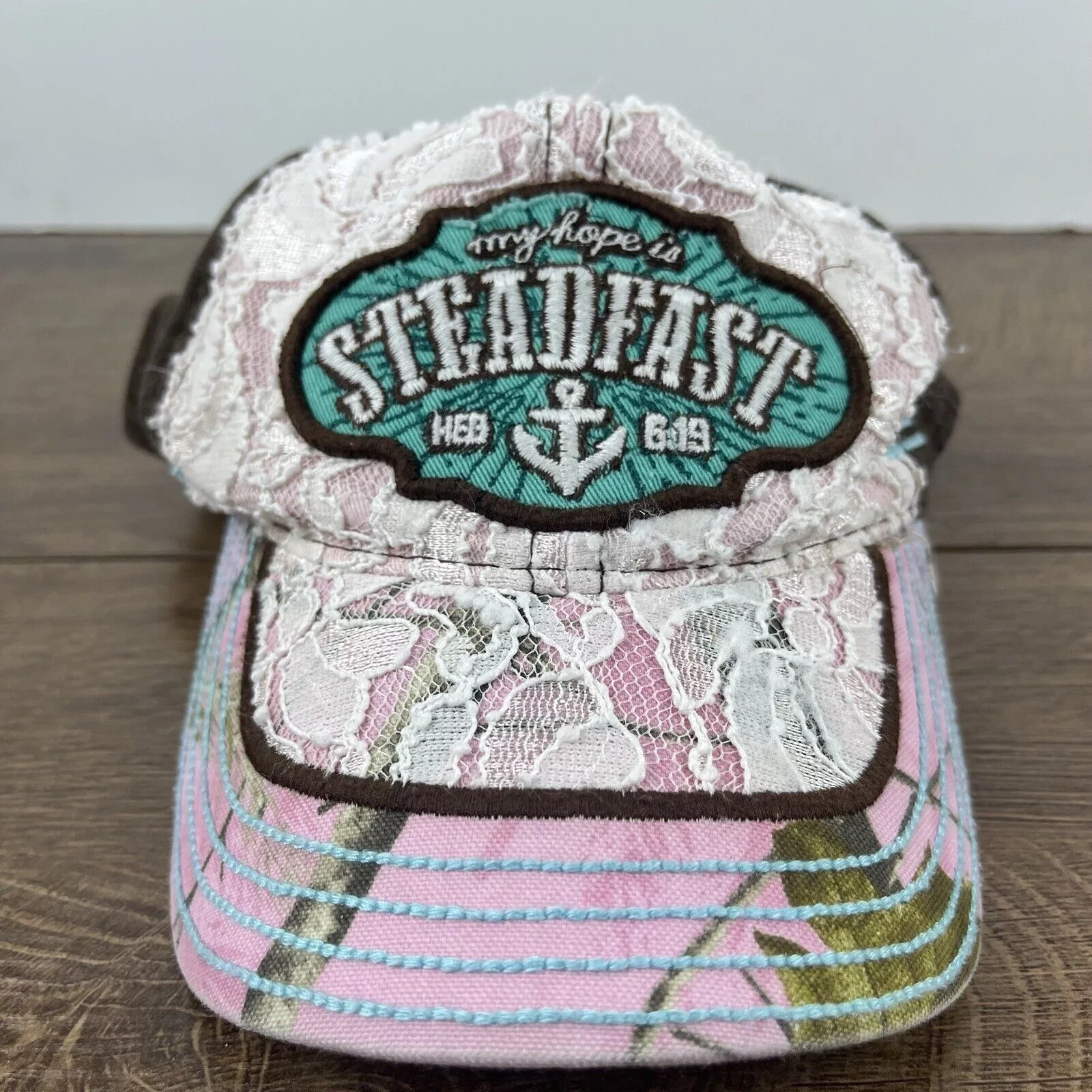 Other Hats Other Steadfast Hat My Hope is Steadfast Pink Cap Adjustable Pink