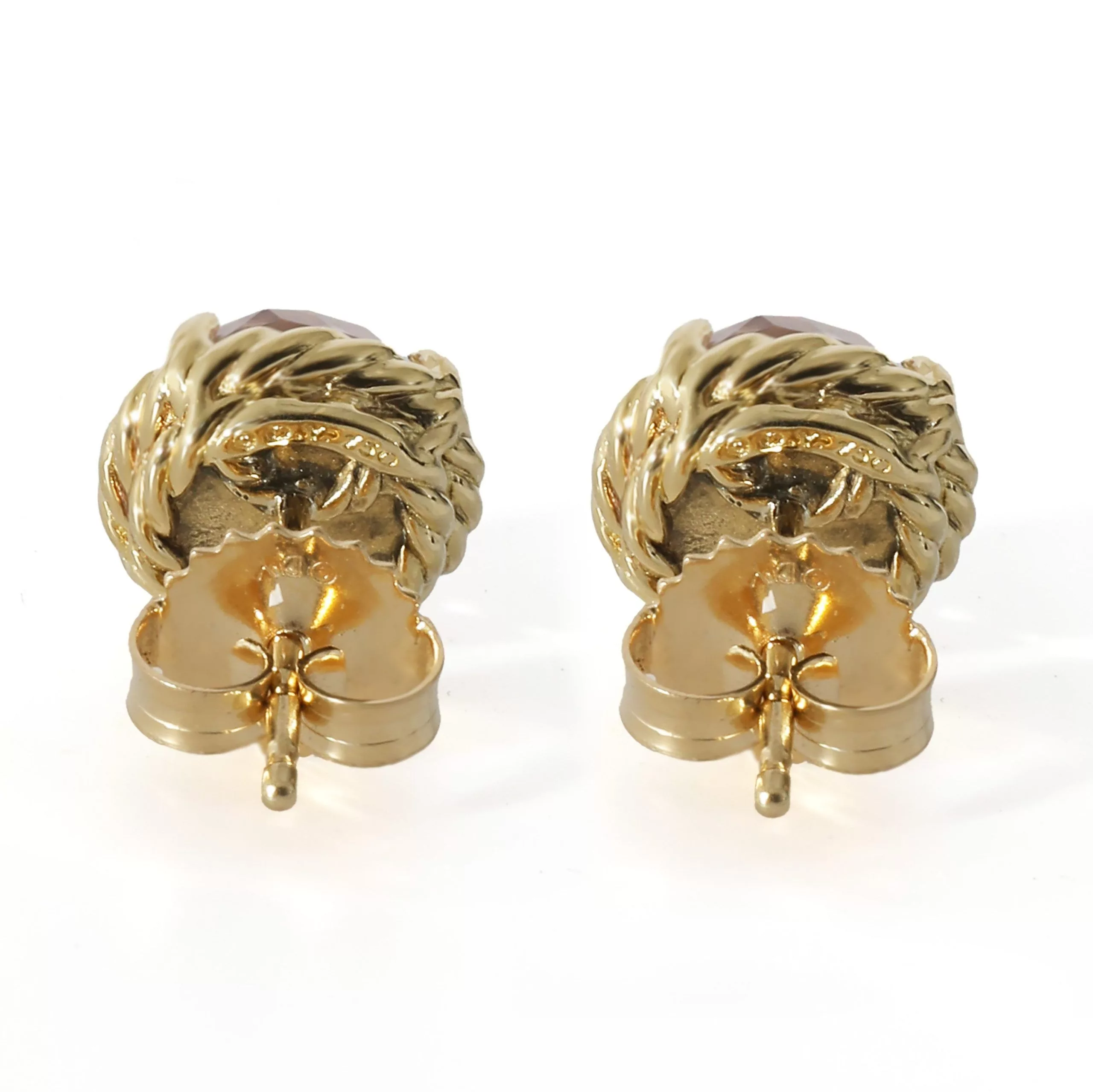 David Yurman Rings David Yurman Chatelaine Morganite Stud Earrings in 18K Yellow Gold