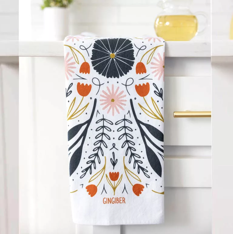 Moody Floral Tea Towel