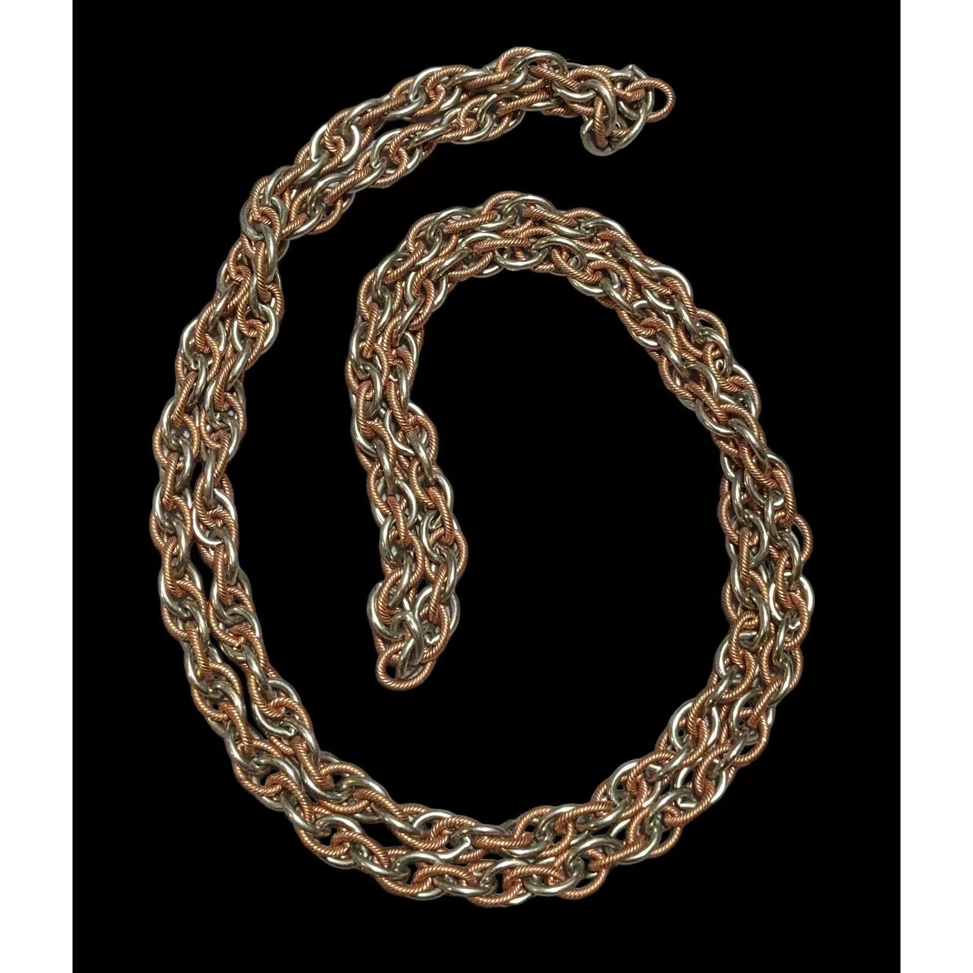 Other Necklaces Other Silver Copper Intertwined Chain Necklace Multi
